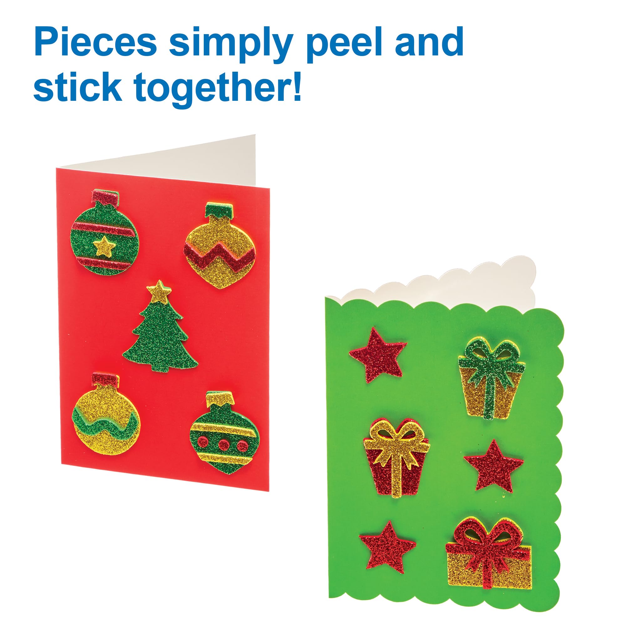 Baker Ross FX892 Christmas Card Making Kit - Craft Kit with Glitter, Stickers & Envelopes 3