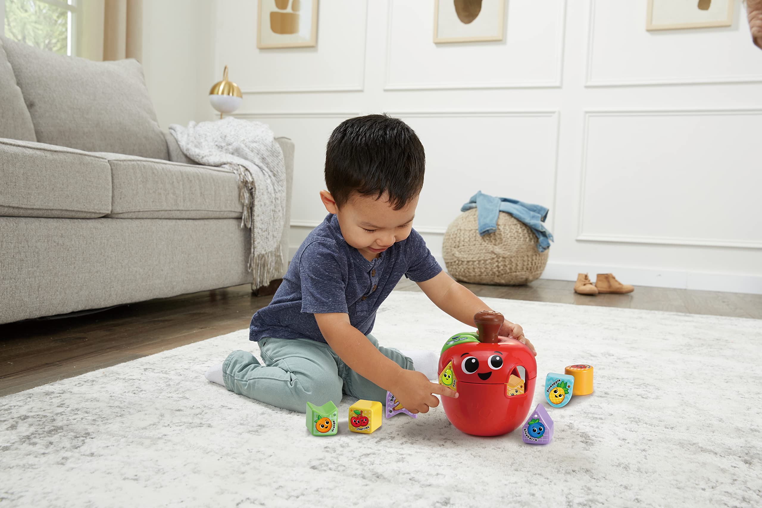 VTech Sorting Fun Apple Shape Sorter - Educational Toy for Ages 1-3 | 10 Shapes 9
