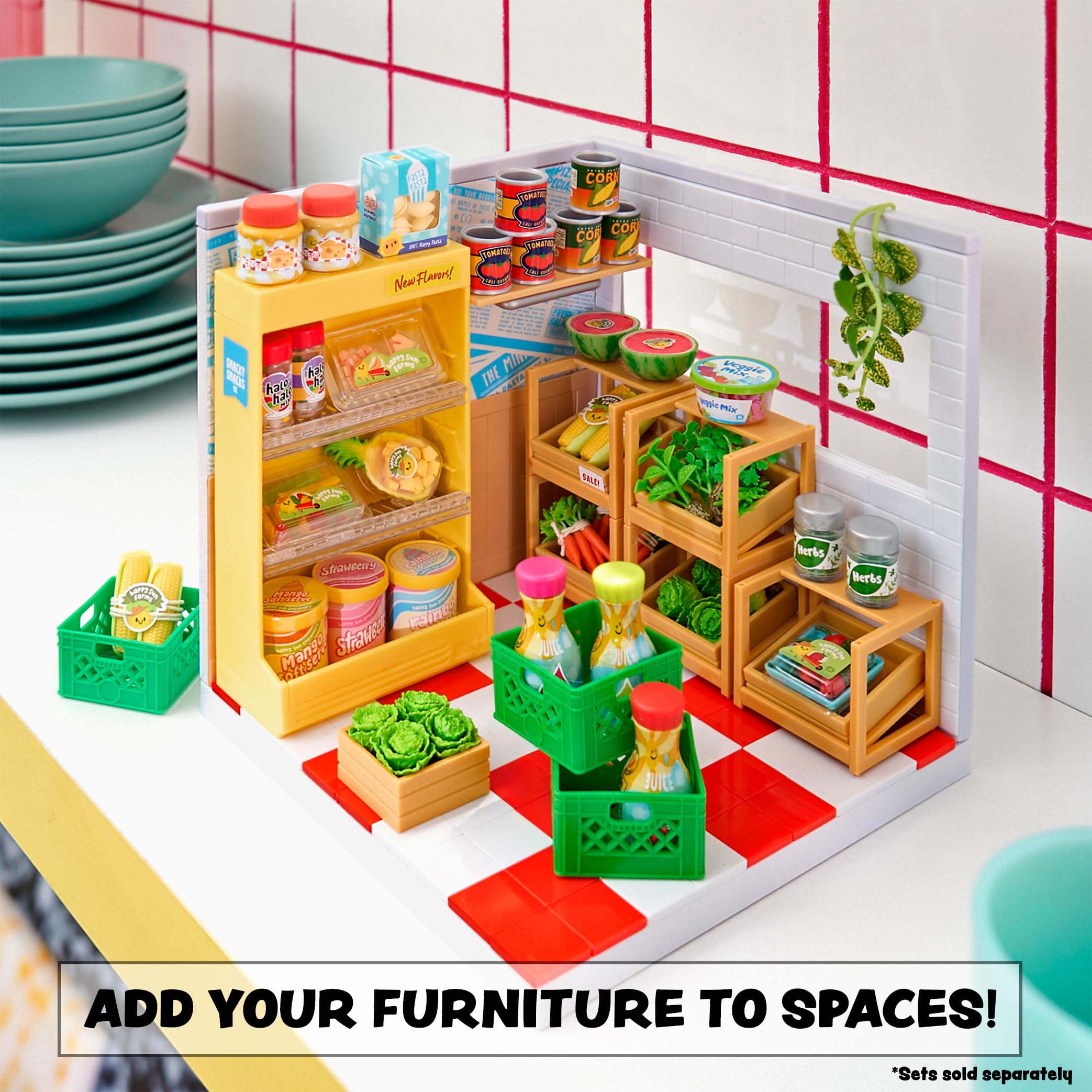 MGA's Miniverse Make It Mini Spaces Furniture - Buildable & Customizable Playset for Ages 3+ 6