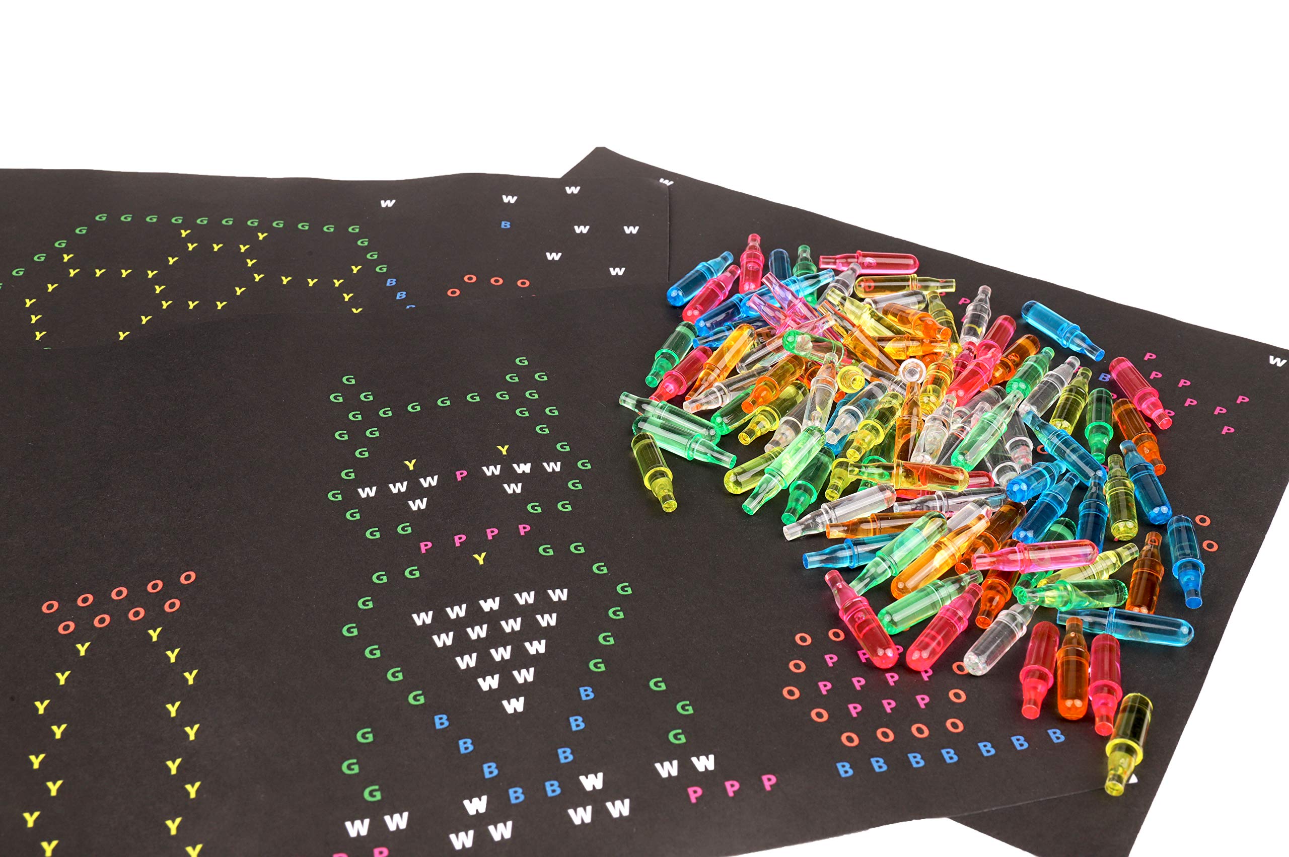 Lite Brite Peg & Template Refill Pack | Light Up Drawing Board with 100 Pegs & 8 Templates 11
