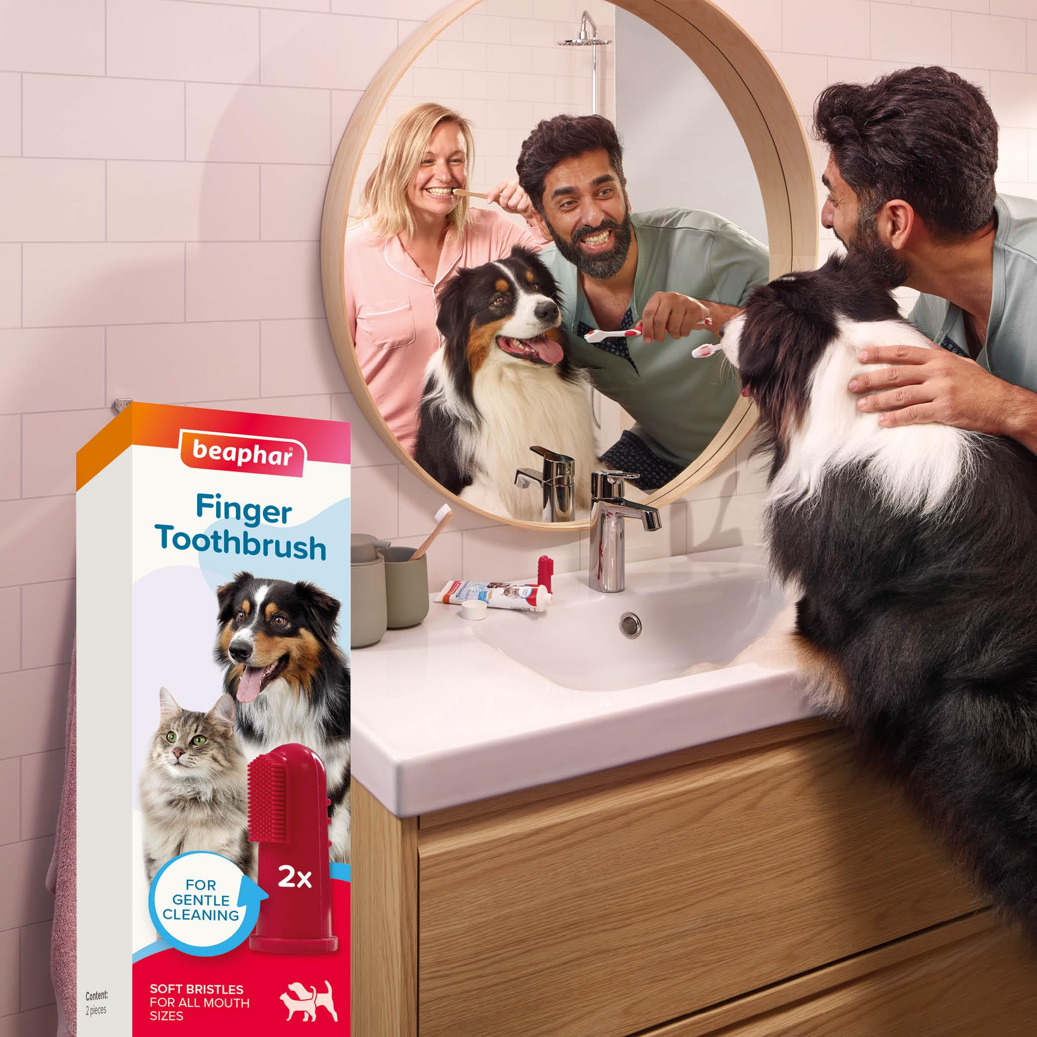 Beaphar Finger Toothbrush for Cats & Dogs - Gentle Silicone Cleaning | Plaque Removal | 2 Pack 8