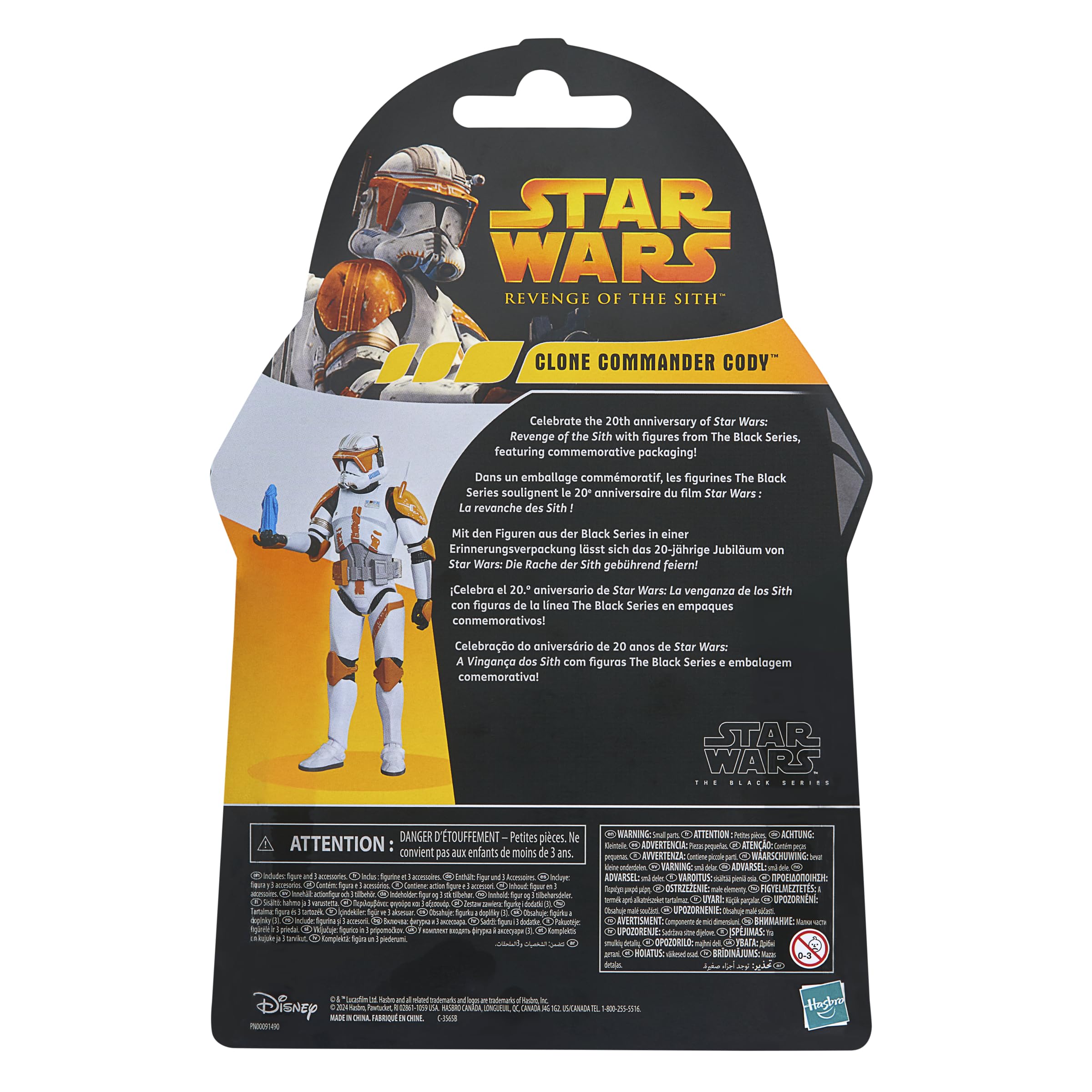 Star Wars The Black Series Clone Commander Cody - 6-Inch Revenge of the Sith 20th Anniversary Action Figure 6