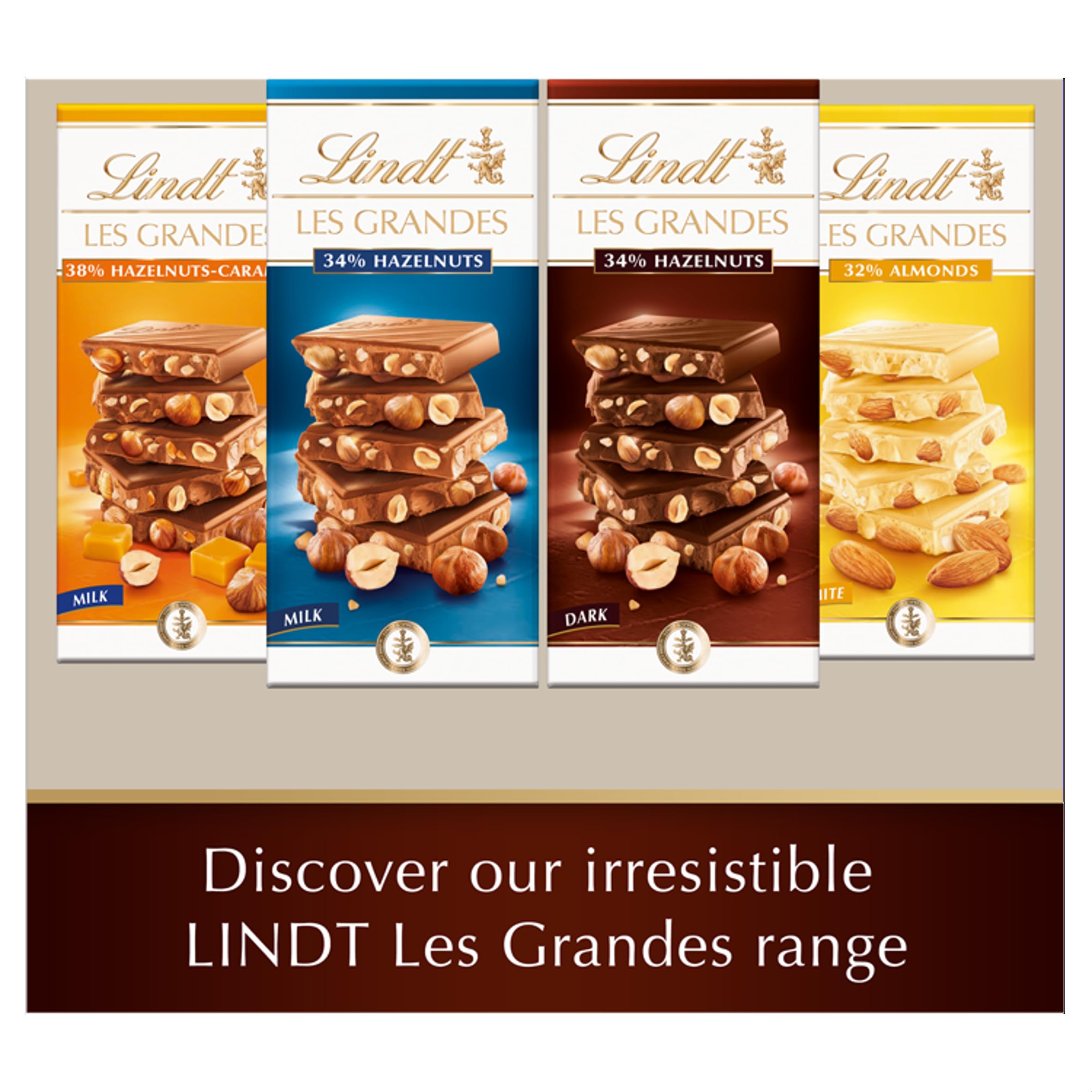 Lindt Les Grandes Dark Chocolate Hazelnut Bar, 150 g 4