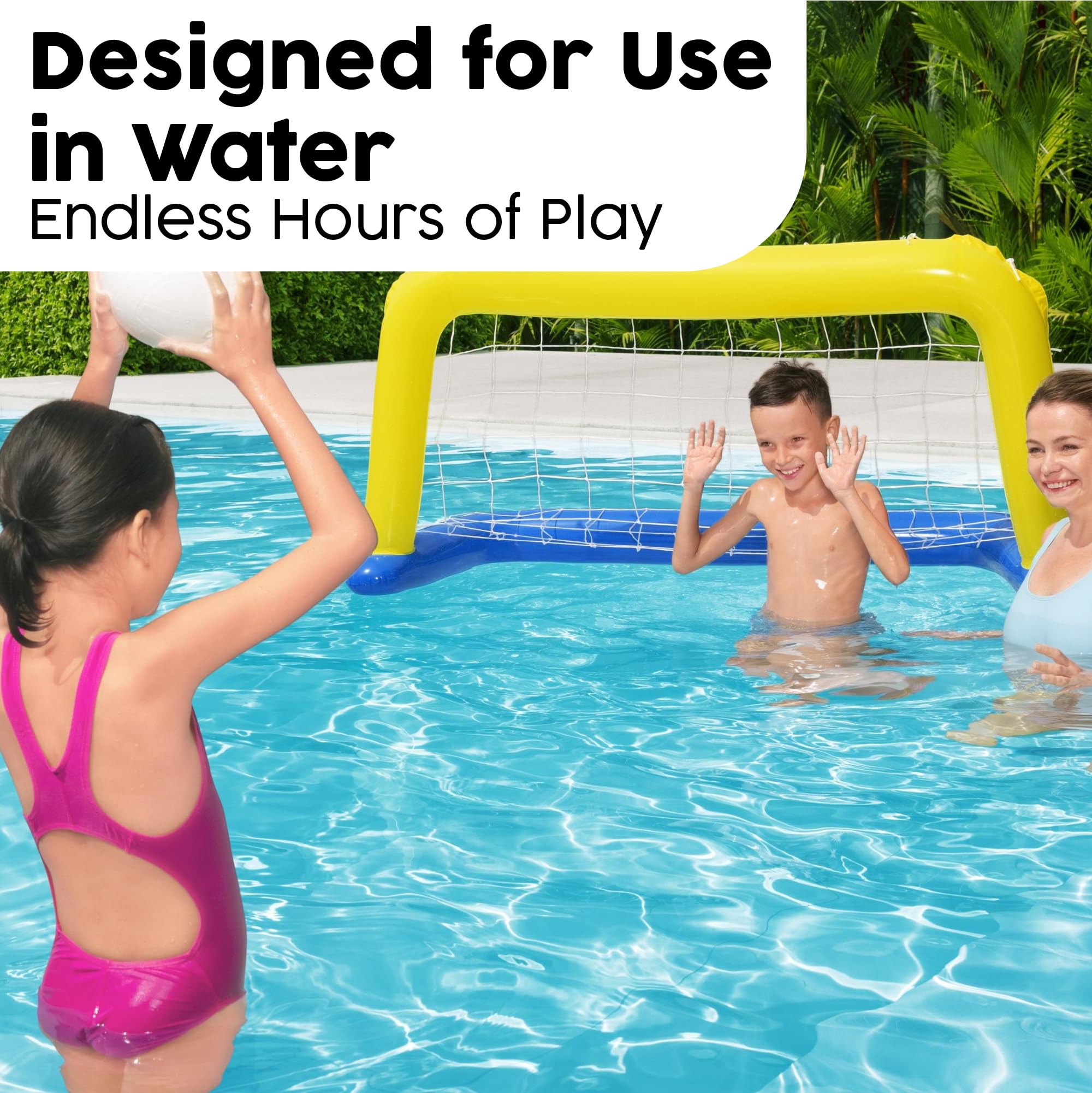 Bestway Water Polo Swimming Set - Inflatable Pool Game for Kids & Adults | 1.42m x 76cm 3