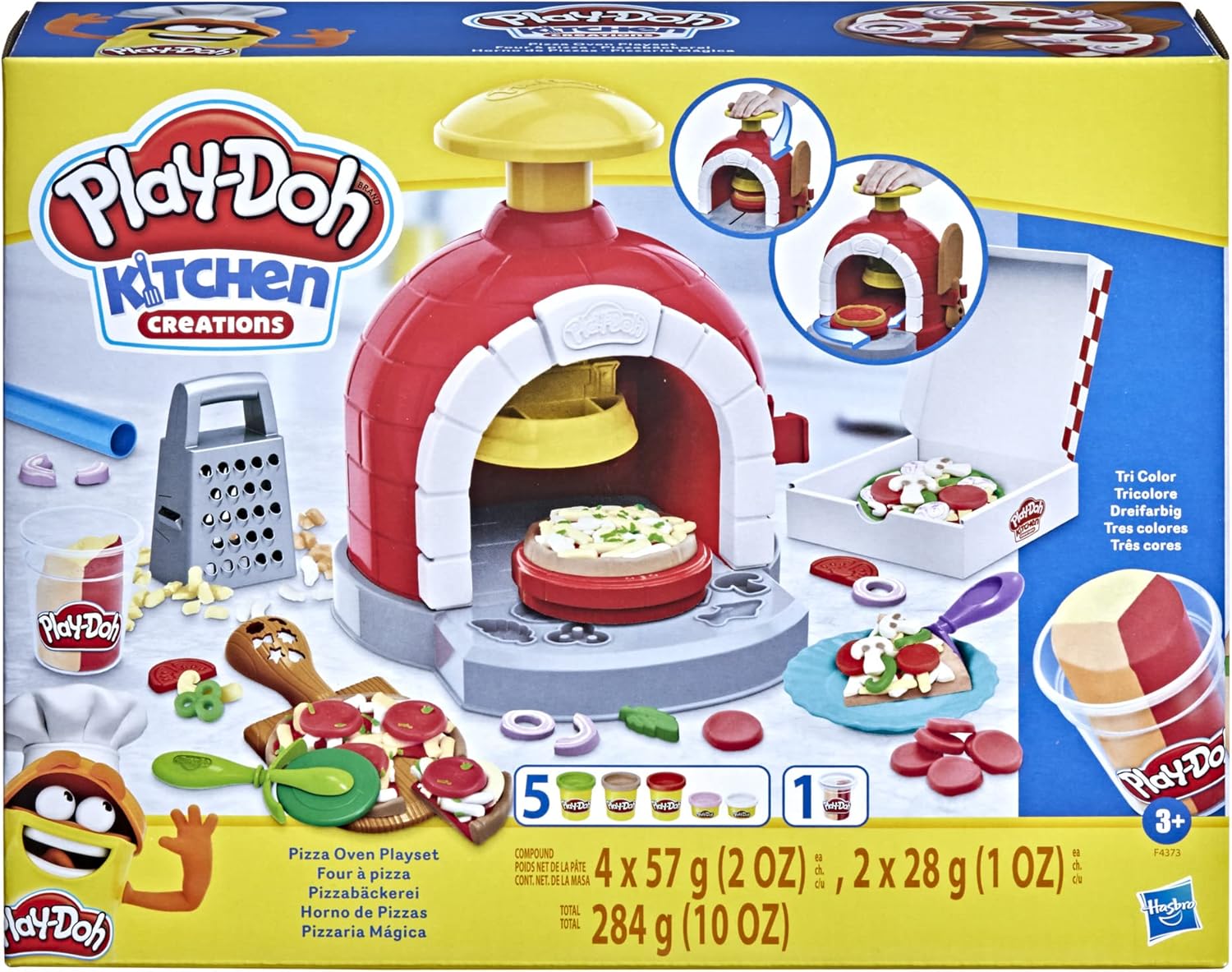 Play-Doh Kitchen Creations Pizza Oven Playset - 6 Colors & 8 Tools for Kids 3+ 1