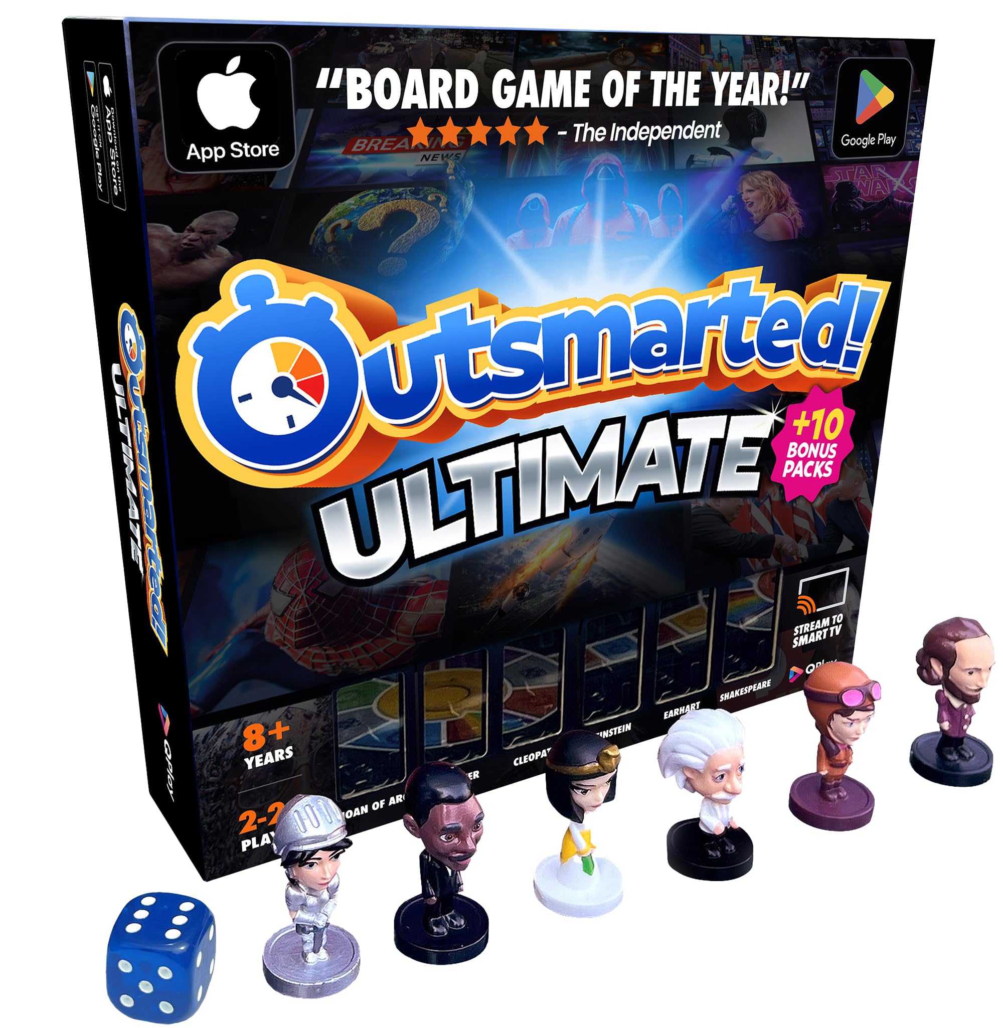 OUTSMARTED! Ultimate Edition Board Game - App-Driven Quiz Show | 2-24 Players | 96-1200 Age Range 1