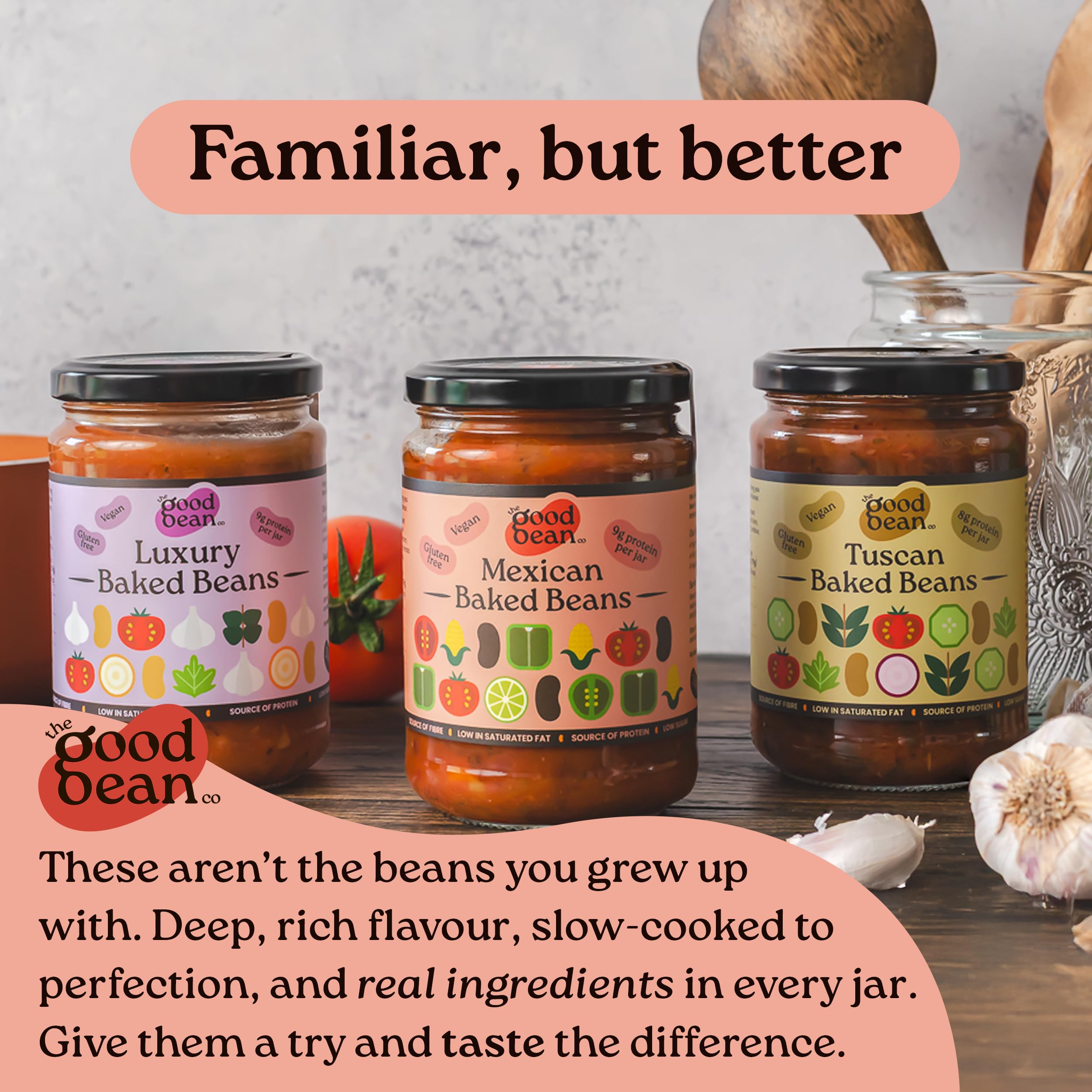 The Good Bean Company Mexican Baked Beans with Black Beans & Chilli Kick | 350g 7