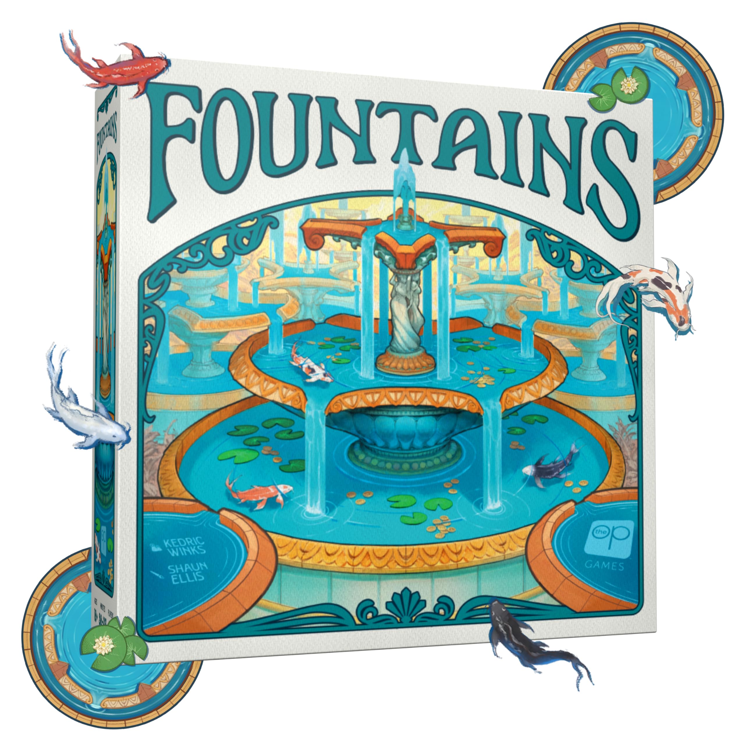 USAopoly Fountains Board Game | Ages 10+ | 1-5 Players | 30-45+ Minutes 1