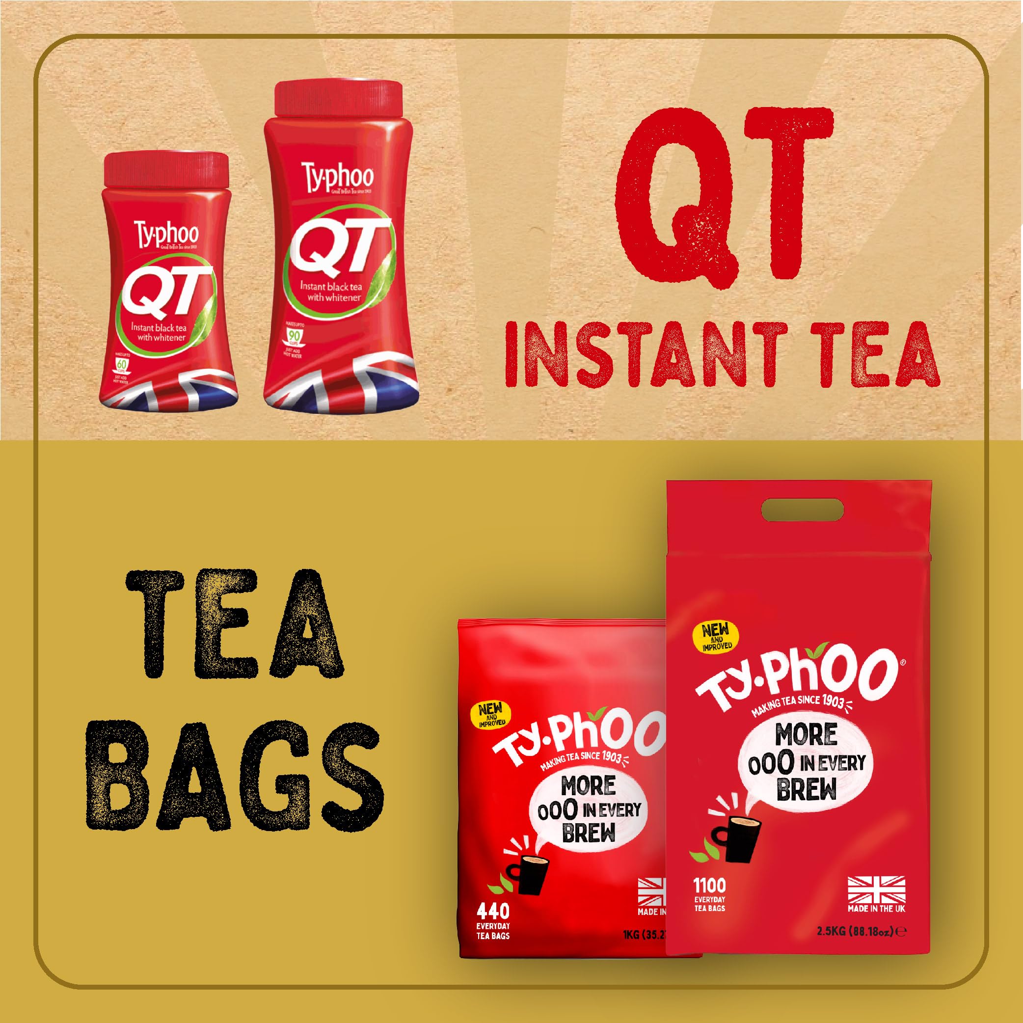 Typhoo - Gold Luxury Black Tea 80 Tea Bags 18
