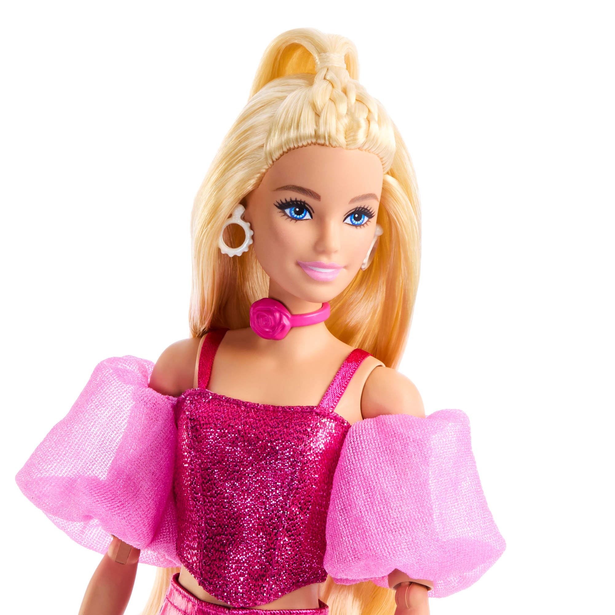 Barbie Deluxe Style Doll #5 - Metallic Pink Outfit, Blonde Hair, 4 Years & Up 6