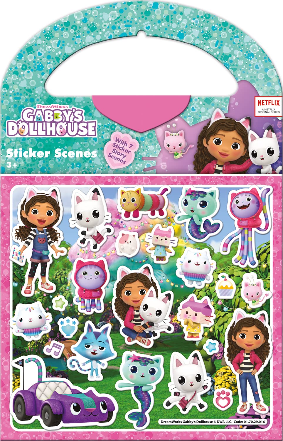 Paper Projects Gabby's Dollhouse Activity Set - 6 Scenes, 3 Sticker Pages | Unisex Children