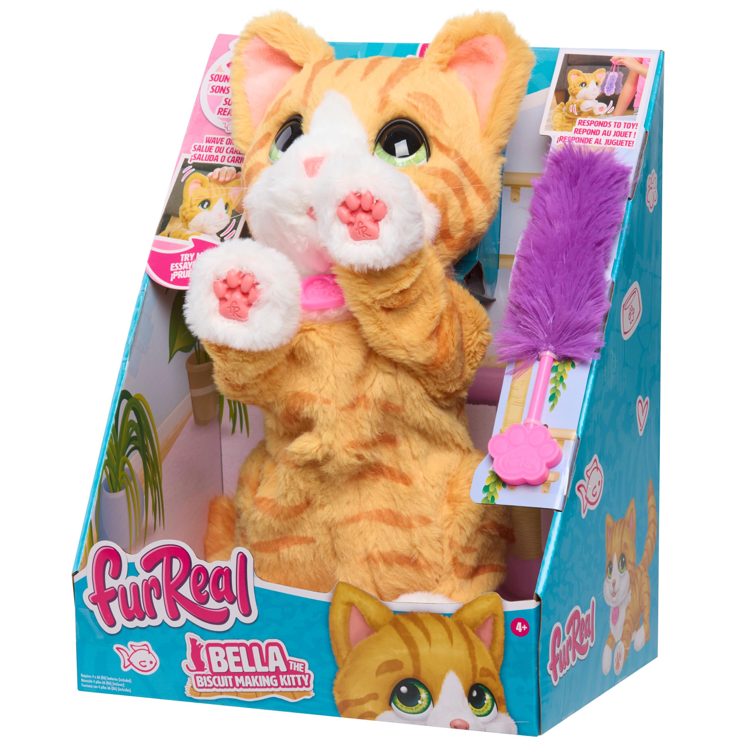 furReal Bella the Biscuit-Making Kitty - Interactive Plush Cat Toy for Kids 4+ 1
