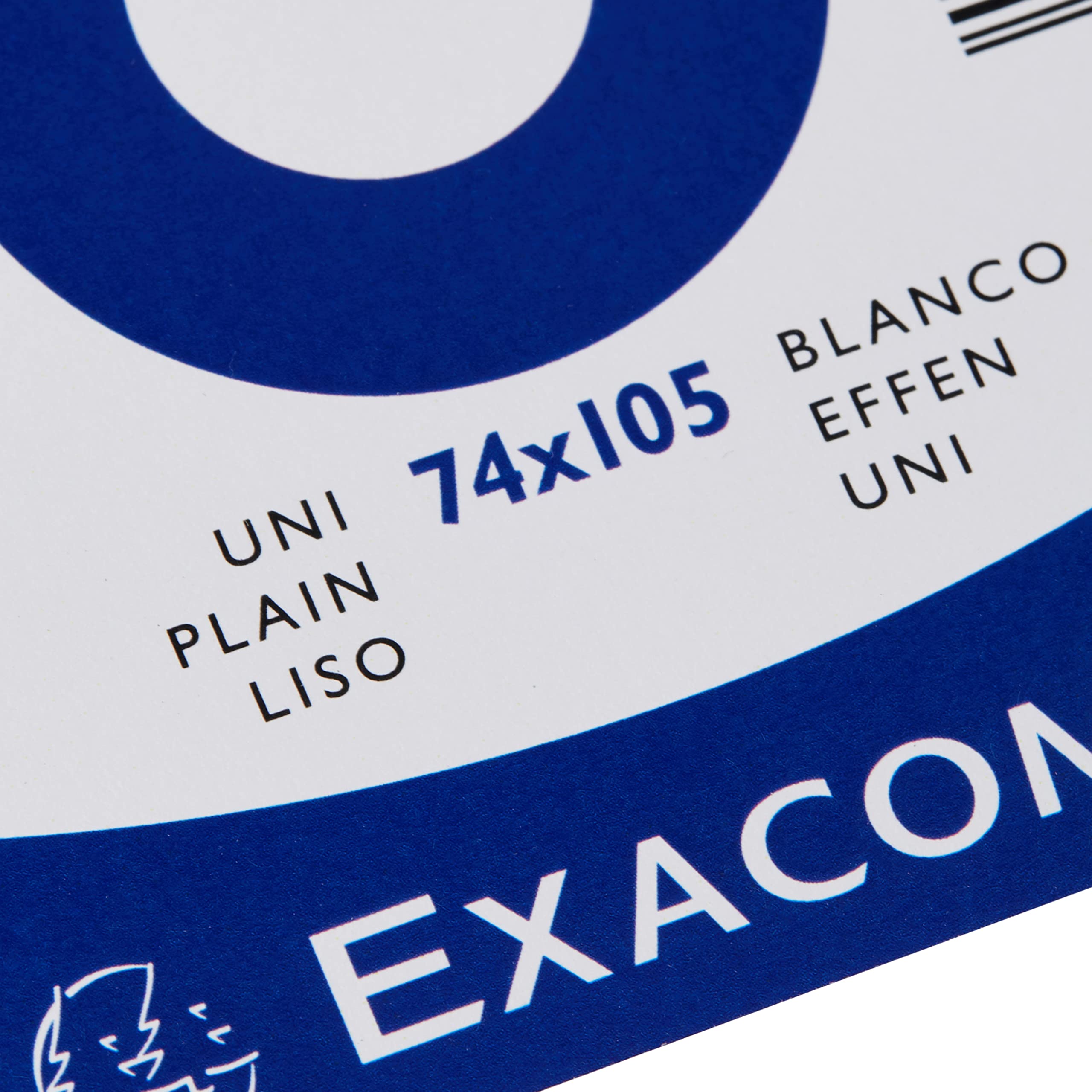 Exacompta Bristol Plain Record Cards Ref 10500SE - A7 (74x105mm) | 205 gsm | Pack of 100