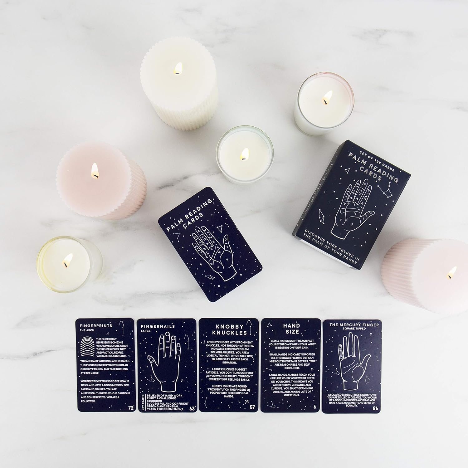 Gift Republic GR700016 Palm Reading Cards - 100-Card Divination Set for Beginners 4