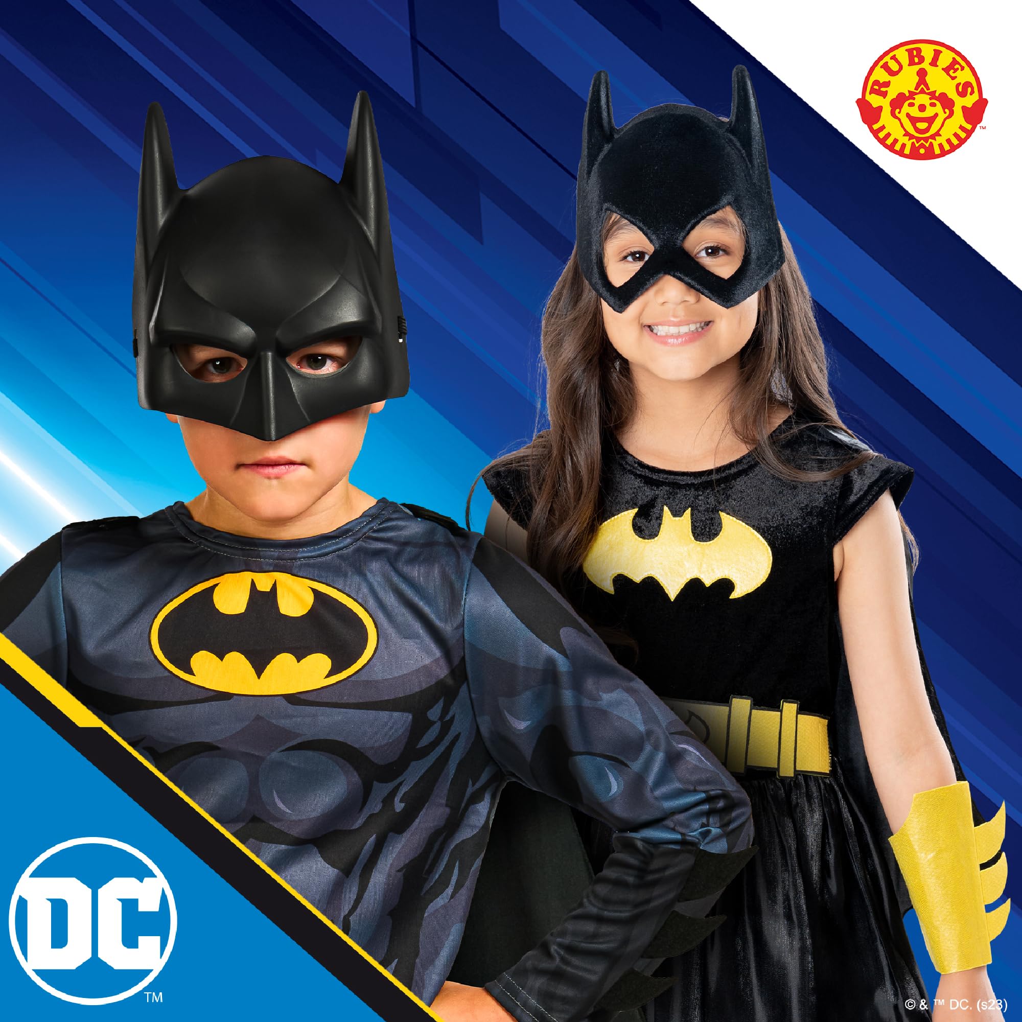 Rubies Batman Childs Costume - Age 3-4 Years | Printed Jumpsuit, Cape & Mask 4