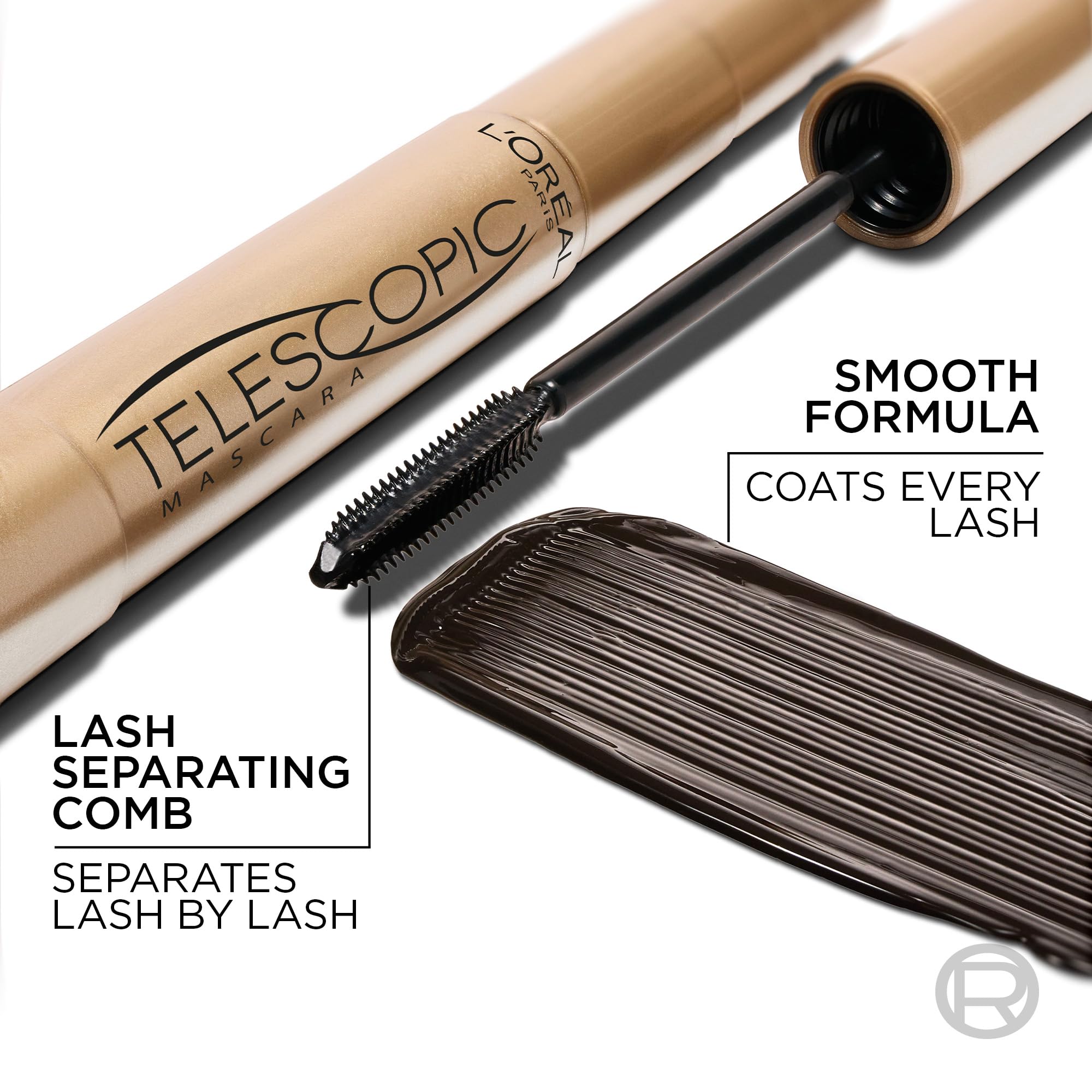 L'Oreal Paris Telescopic Mascara - Magnetic Black, Lengthening & Separating 4
