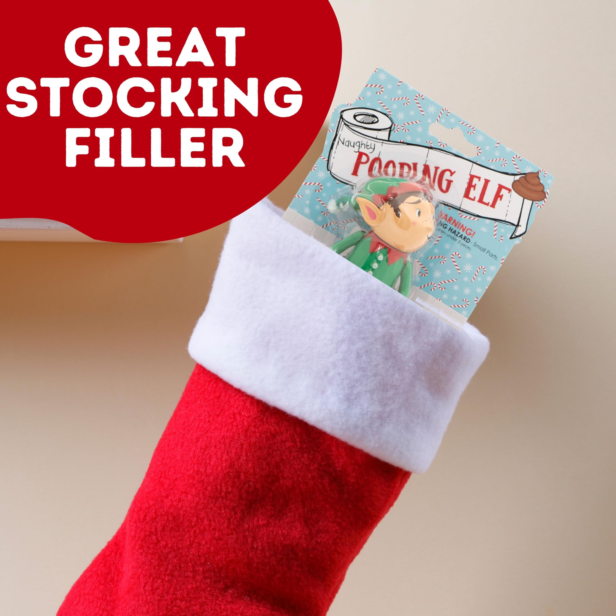 Pooping Elf Toy by Boxer Gifts - Refillable Novelty Stocking Filler for Kids, Brown 10