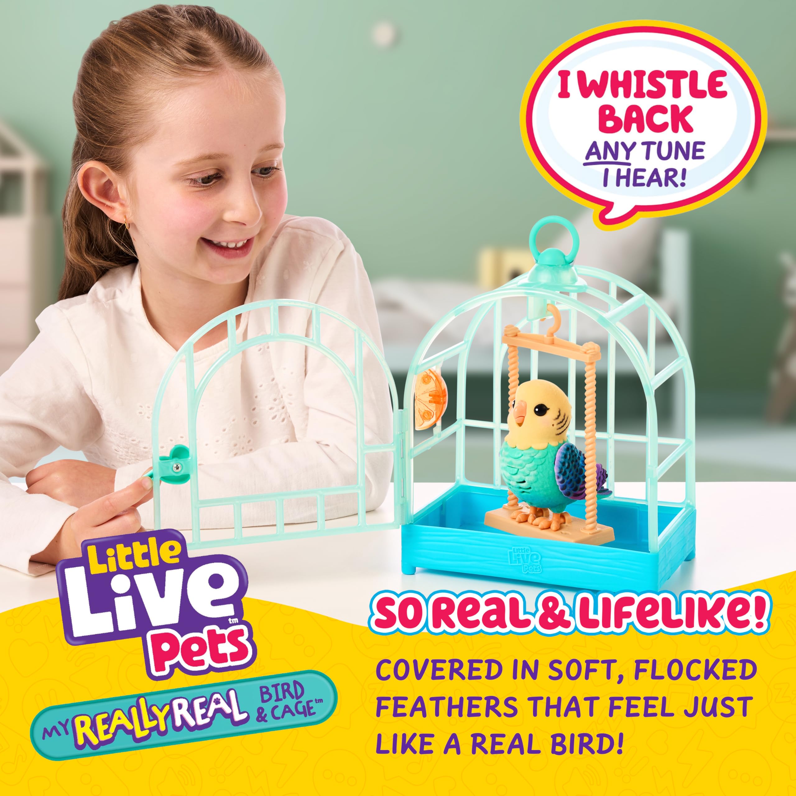 Little Live Pets My Really Real Bird & Cage - Indie, Interactive, Realistic | Ages 5-15
