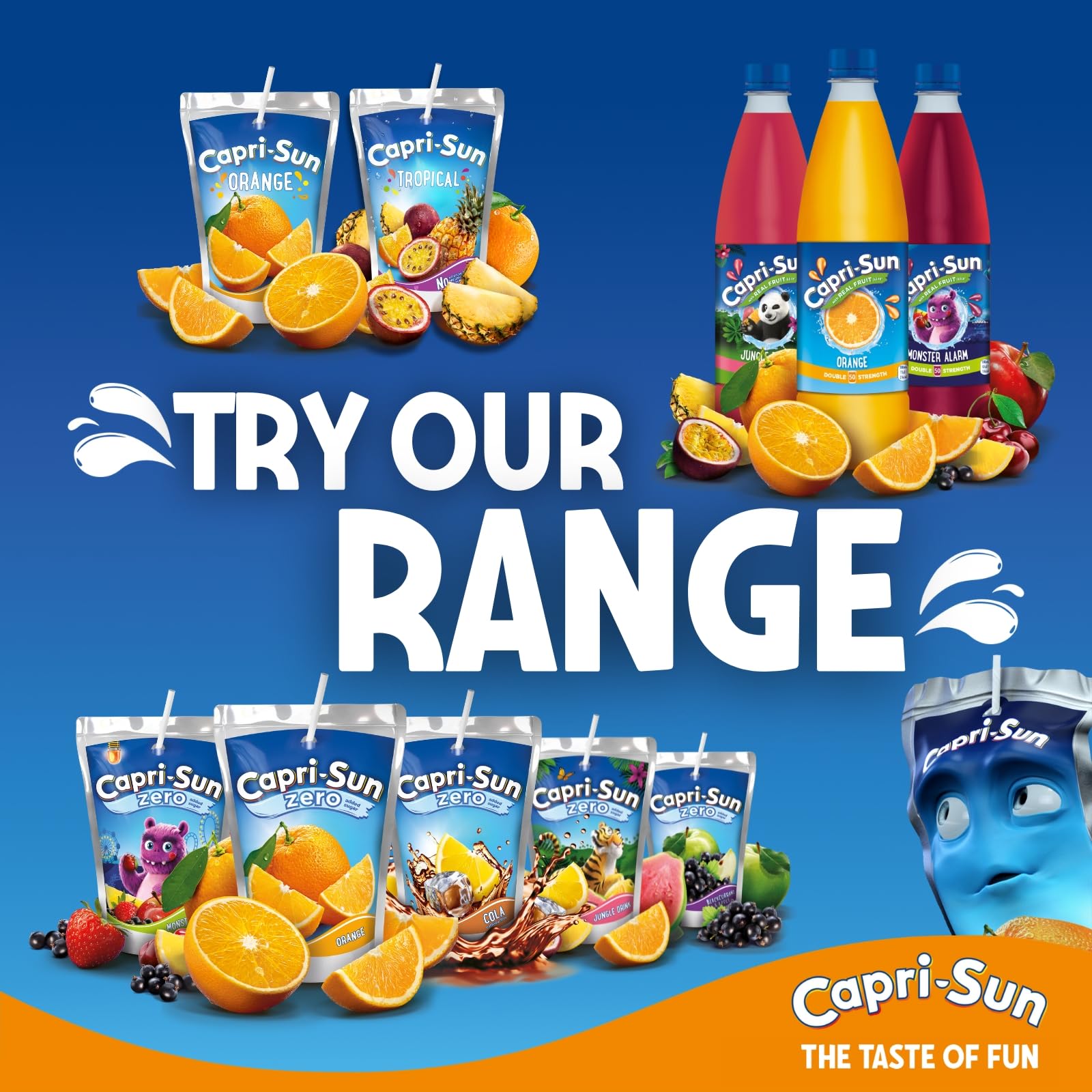 Capri-Sun Monster Alarm Squash (1 Litre) - No Added Sugar, Double Strength 9