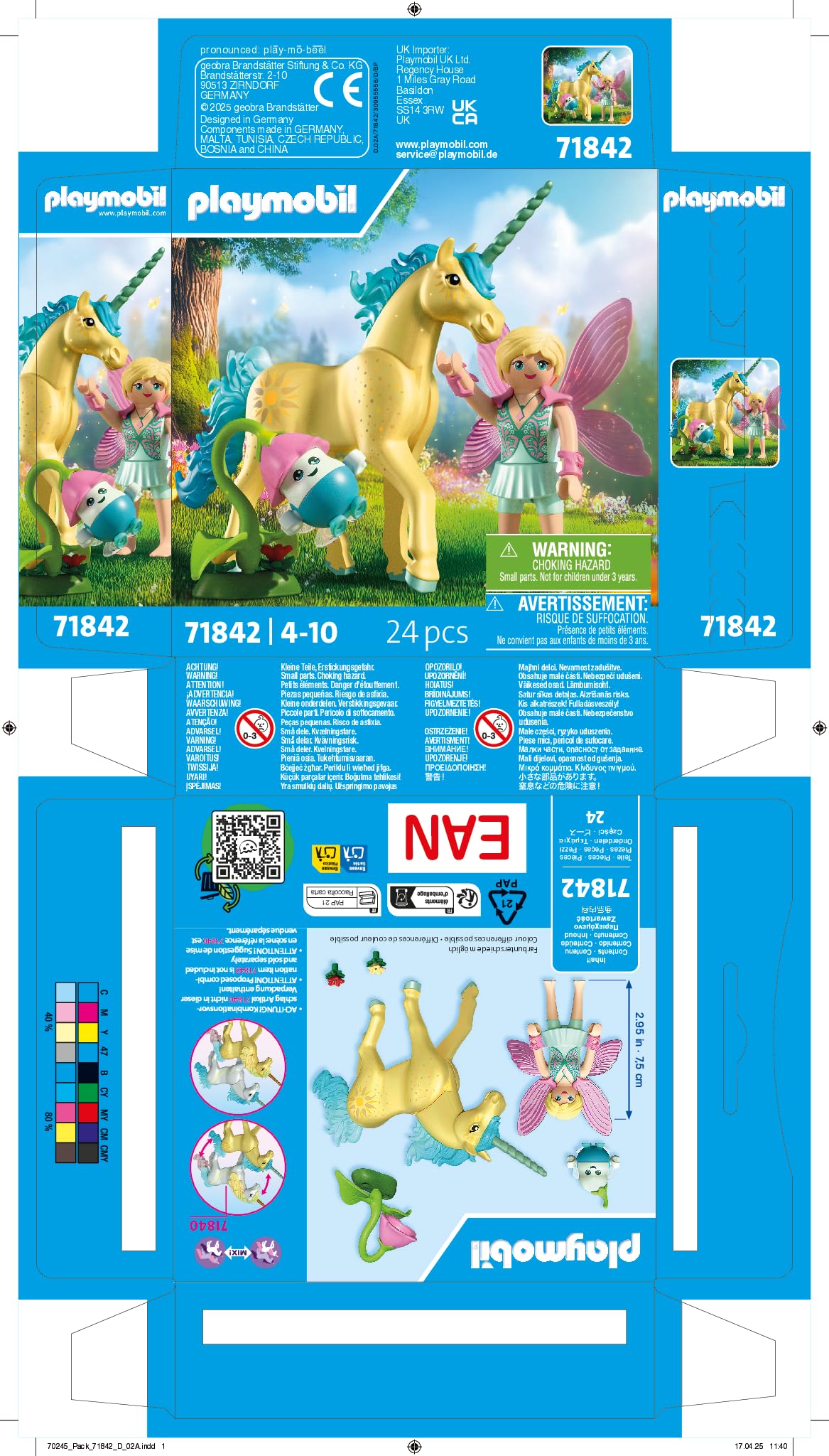 Playmobil Magic Unicorns Collectible Unicorn Sunshine Blossom with Fairy - 4+ Years 14