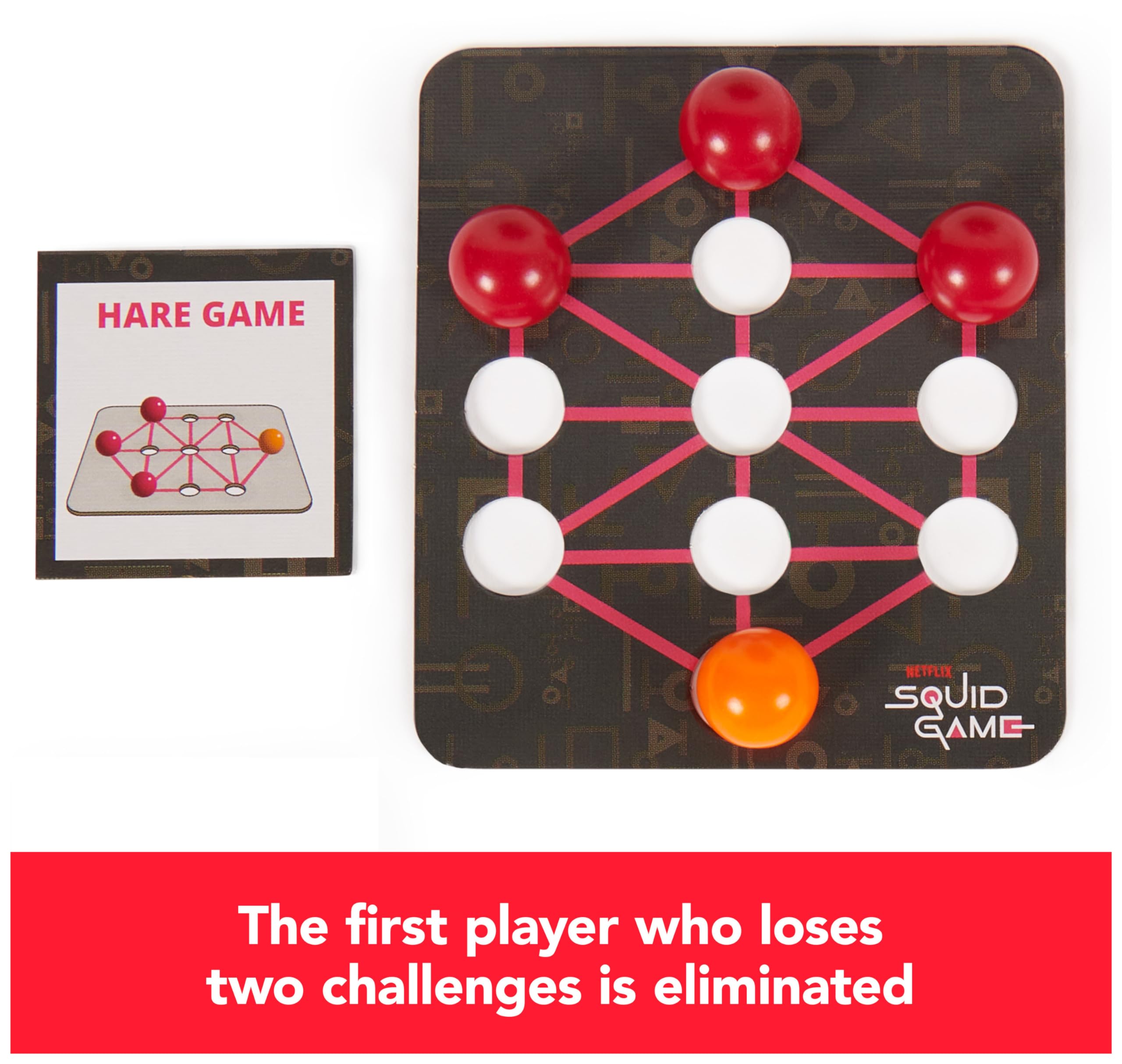 Spin Master Games Squid Game Marbles 2-Player Board Game 7