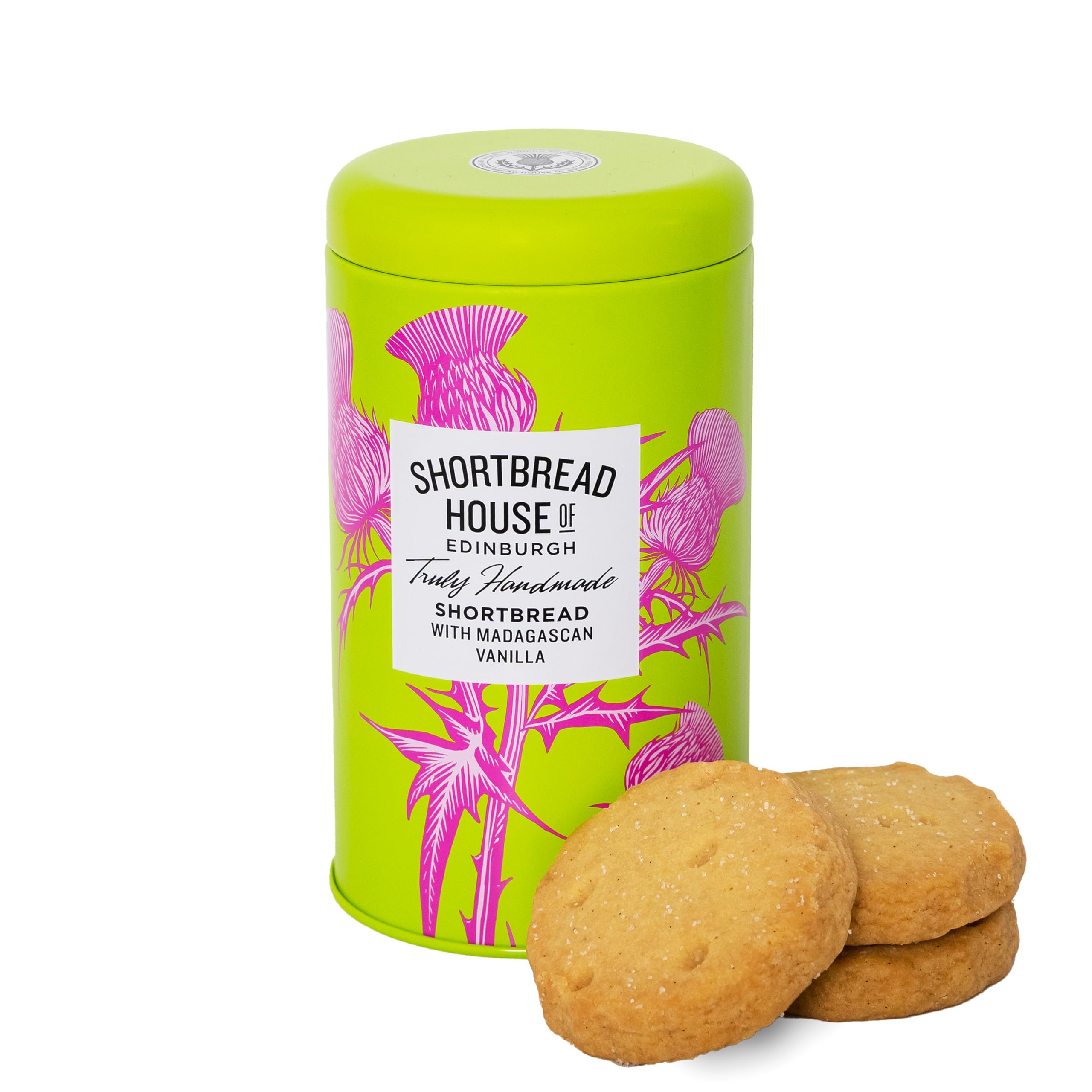 Shortbread House of Edinburgh - Truly Handmade All Butter Shortbread Biscuits with Madagascan Vanilla (140g Tin)
