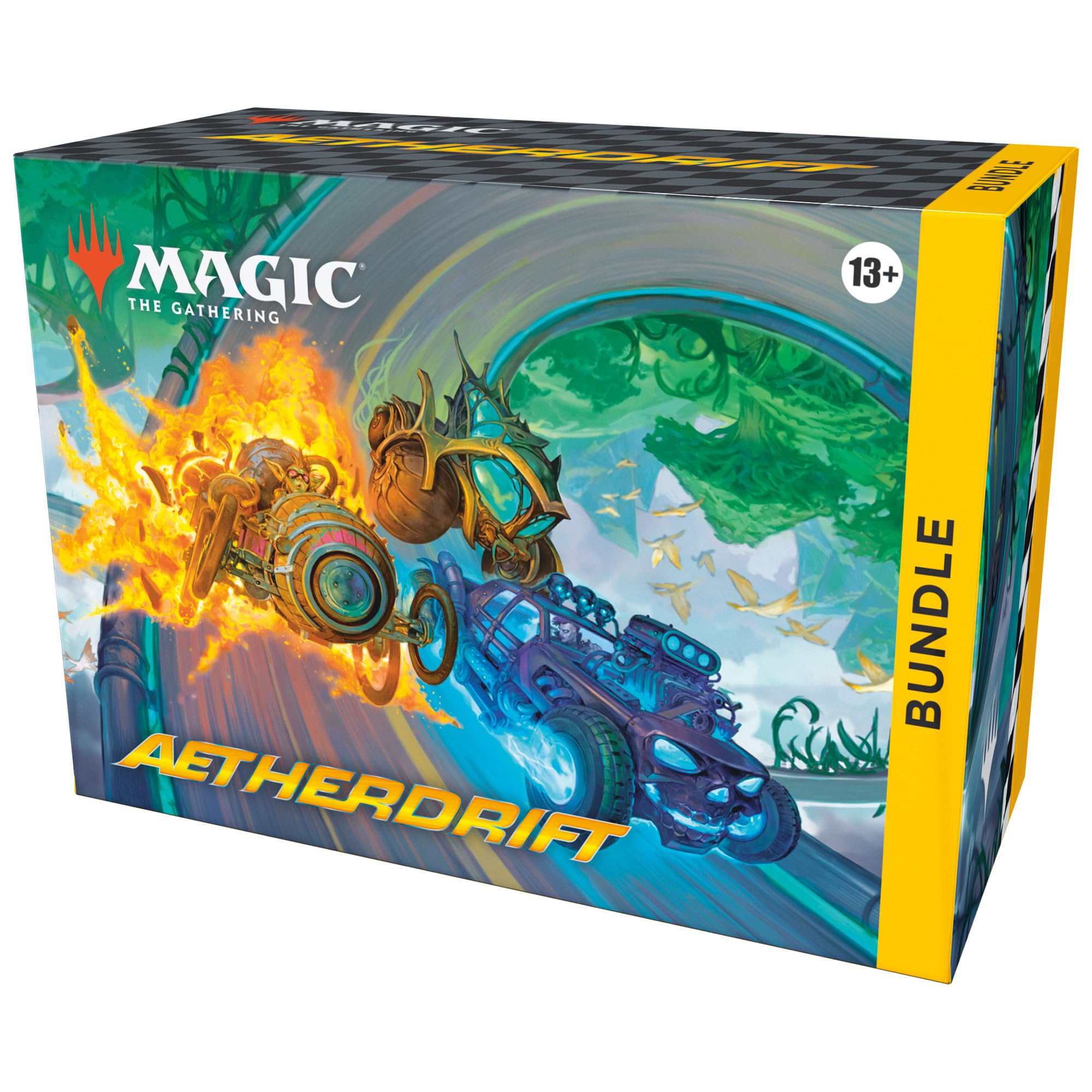 Magic: The Gathering Aetherdrift Bundle | 9 Play Boosters | 40 Land Cards | Multicolor