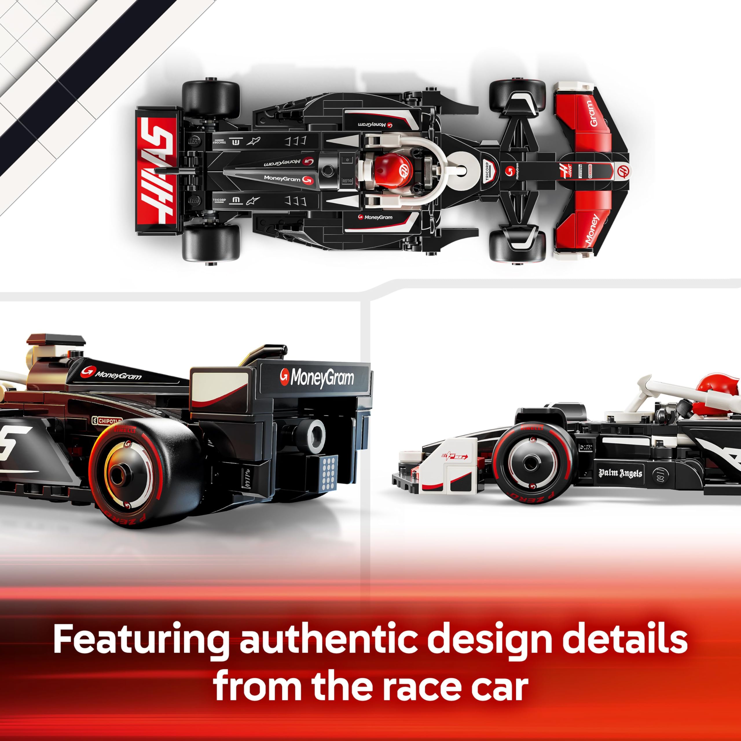 LEGO Speed Champions MoneyGram Haas F1 Team VF-24 Race Car Toy with Driver Minifigure - Building Set for 10+ 11