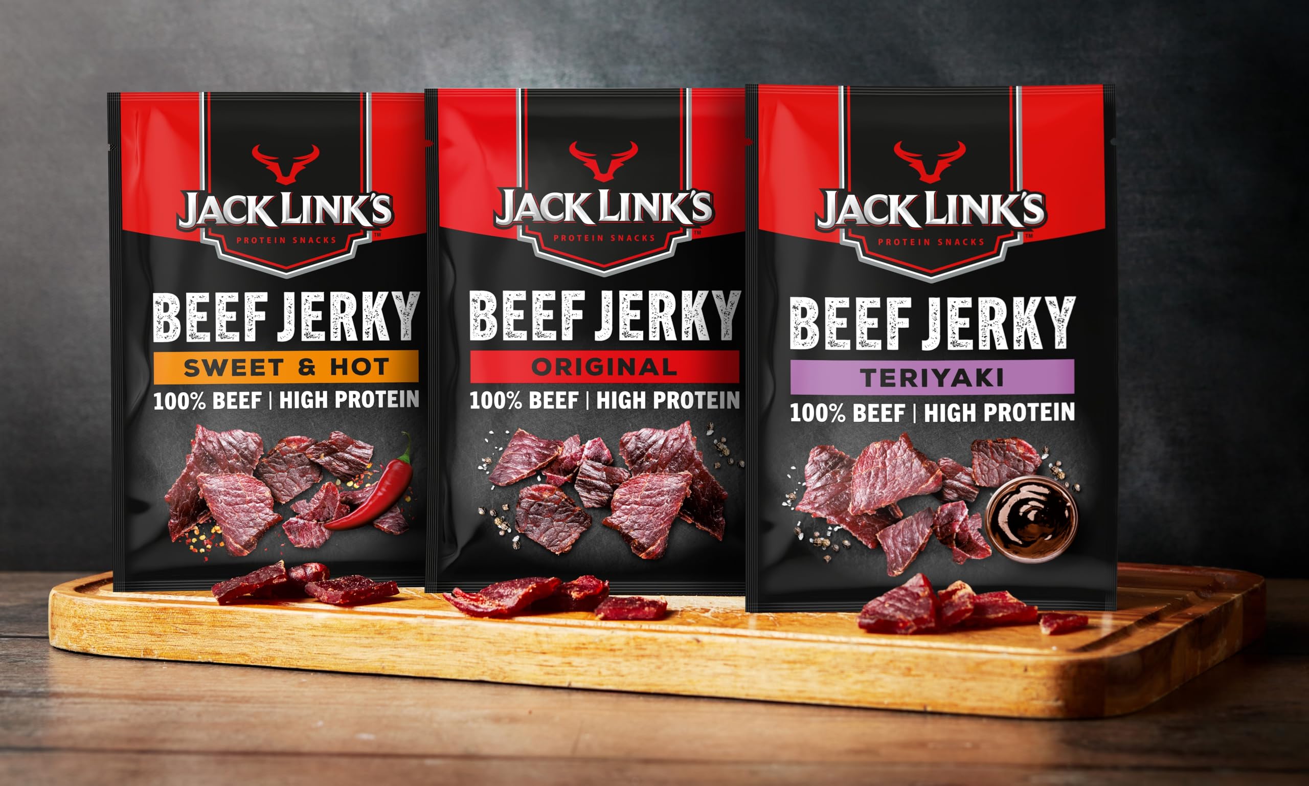 Jack Link's Beef Jerky Original, Box of 12 x 40 g, High Protein Dried Meat Snack 5