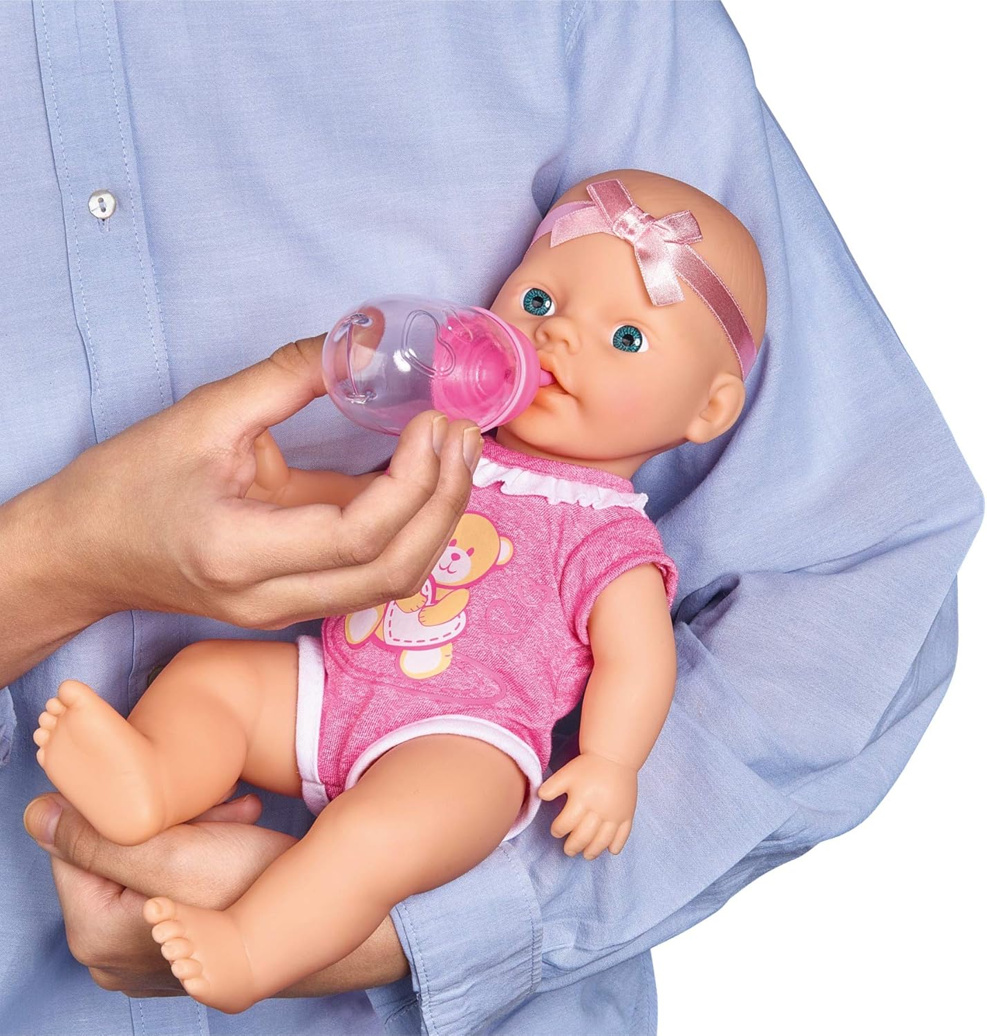 Simba New Born Baby Cute Doll - 30cm Vinyl Doll with Drinking & Wet Function 5