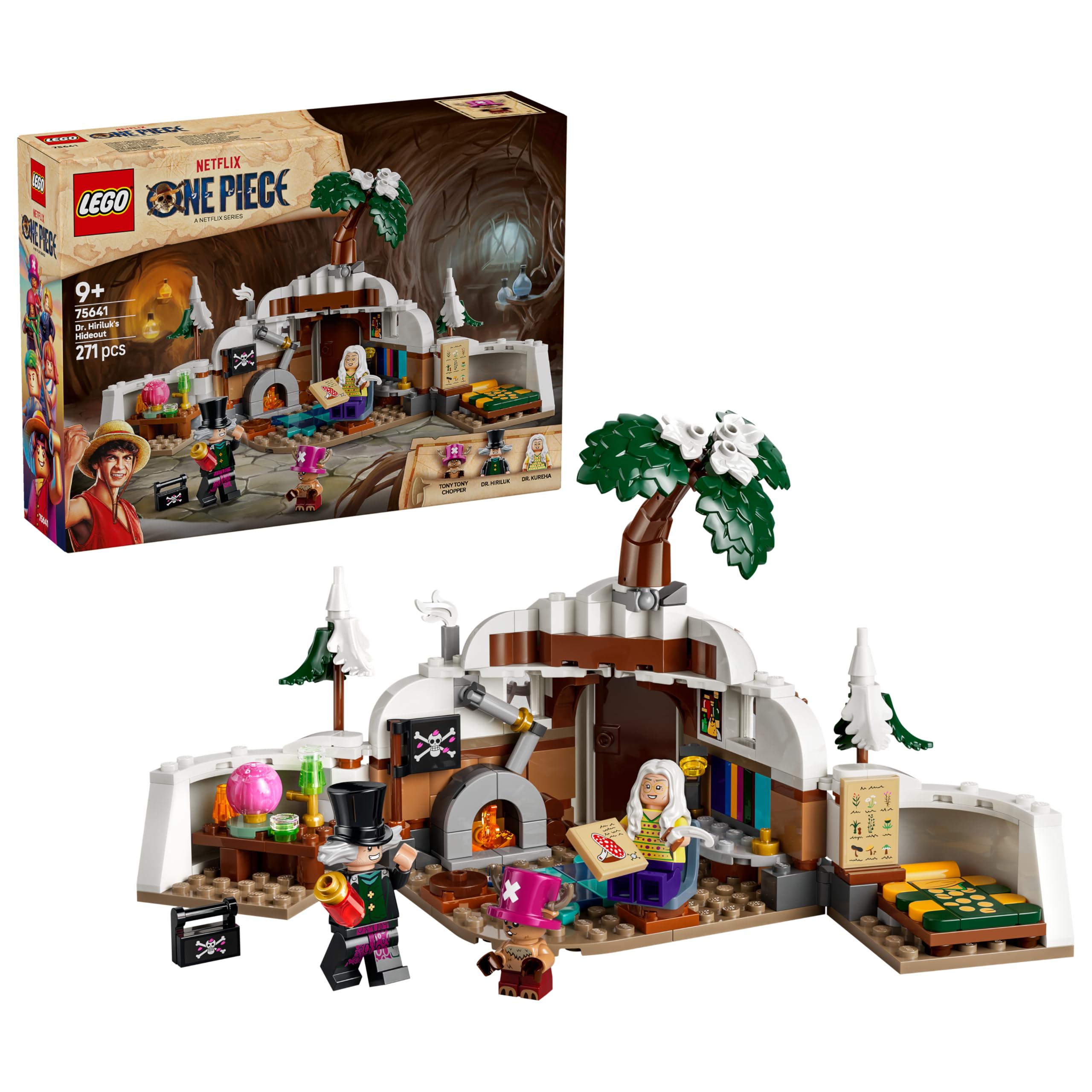 LEGO ONE PIECE Dr. Hiriluk's Hideout Building Set | 3 Minifigures | Ages 9+