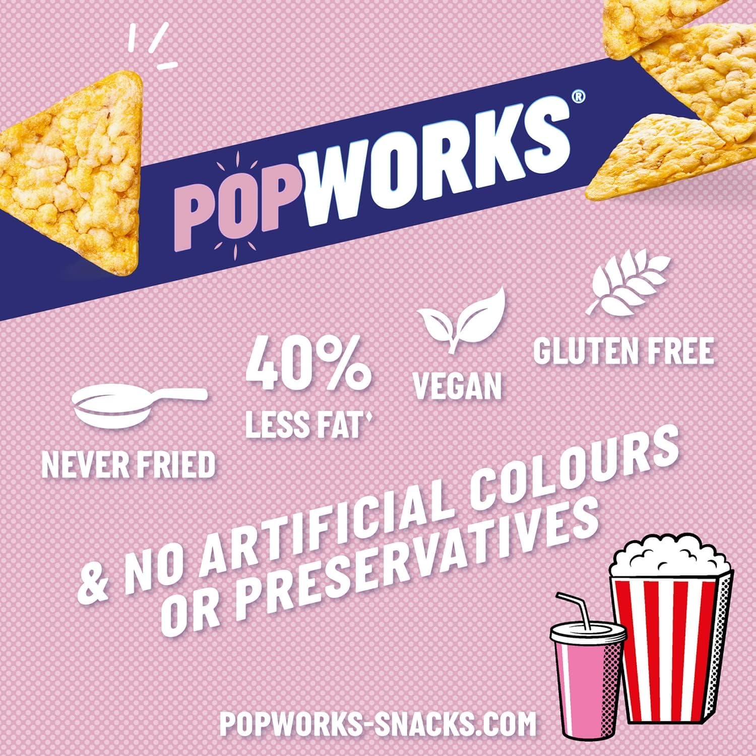 Popworks Sweet & Salty 85g (Case of 12) Vegan Gluten Free Popped Crisps 10