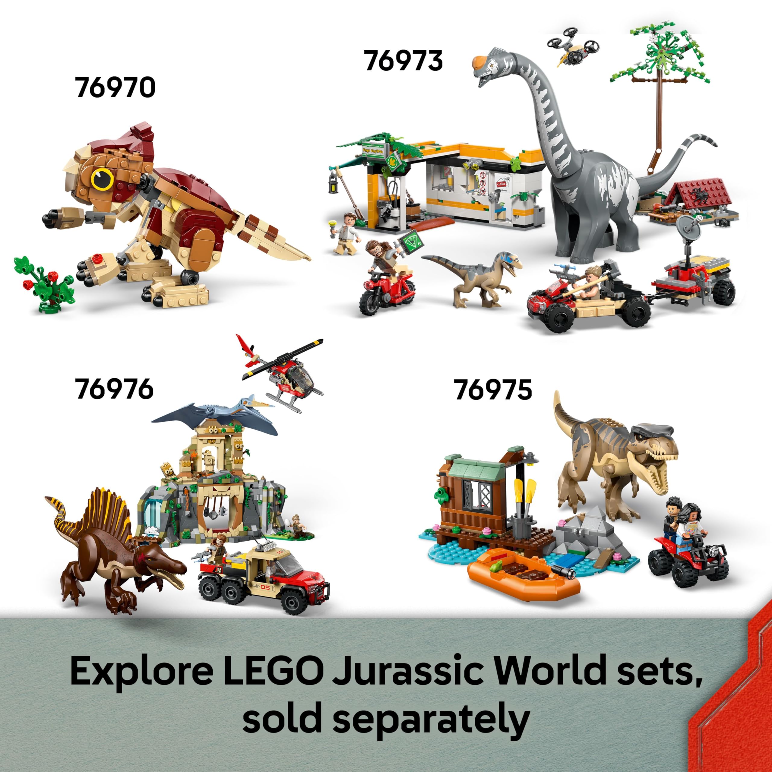 LEGO Jurassic World Raptor Off-Road Escape 76972 Building Set | Ages 6+ | Includes 2 Dinosaurs 8