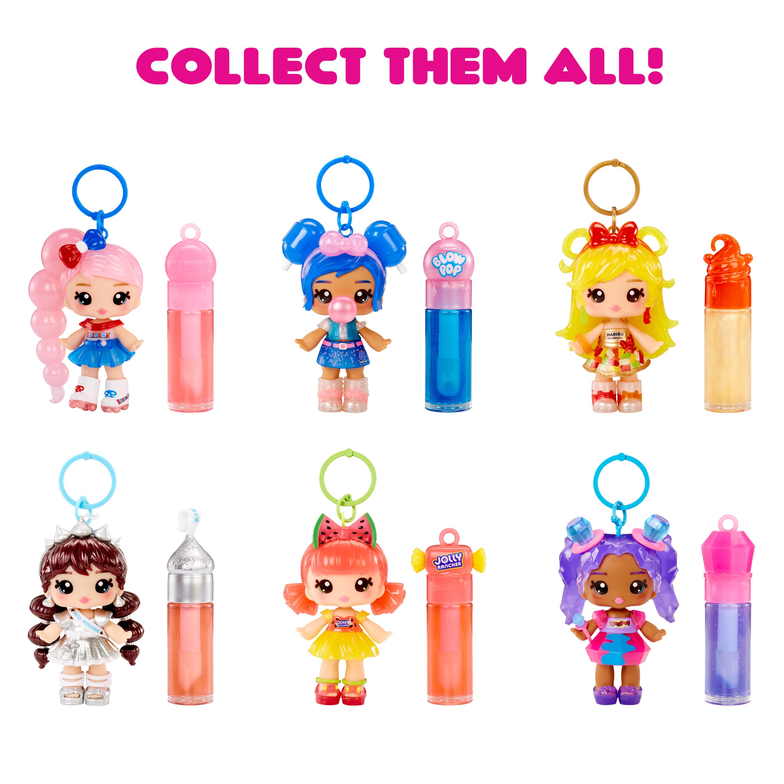 Yummiland x Blow Pop Lip Gloss Doll - Lulu Raspberry DIY Kit with Keychain, Articulated Fashion Doll & Customizable Accessories 16