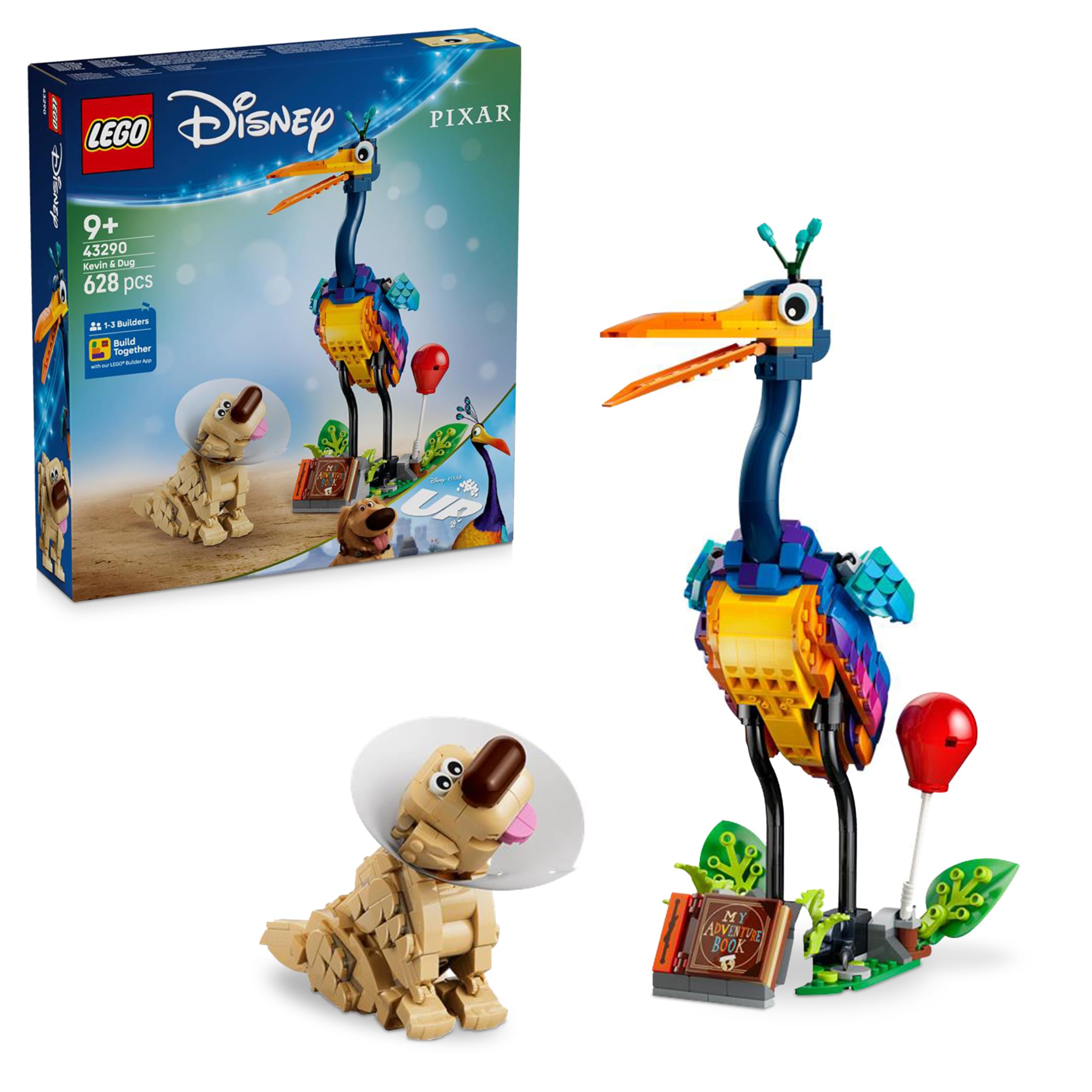 LEGO Disney Pixar Kevin & Dug Figures Building Set 43290 for Ages 9+ | Multicolor