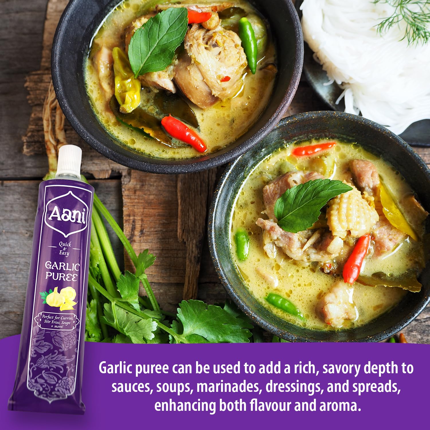 AANI Garlic Puree - Ready-to-Use Cooking Paste | 110g Bottle 3