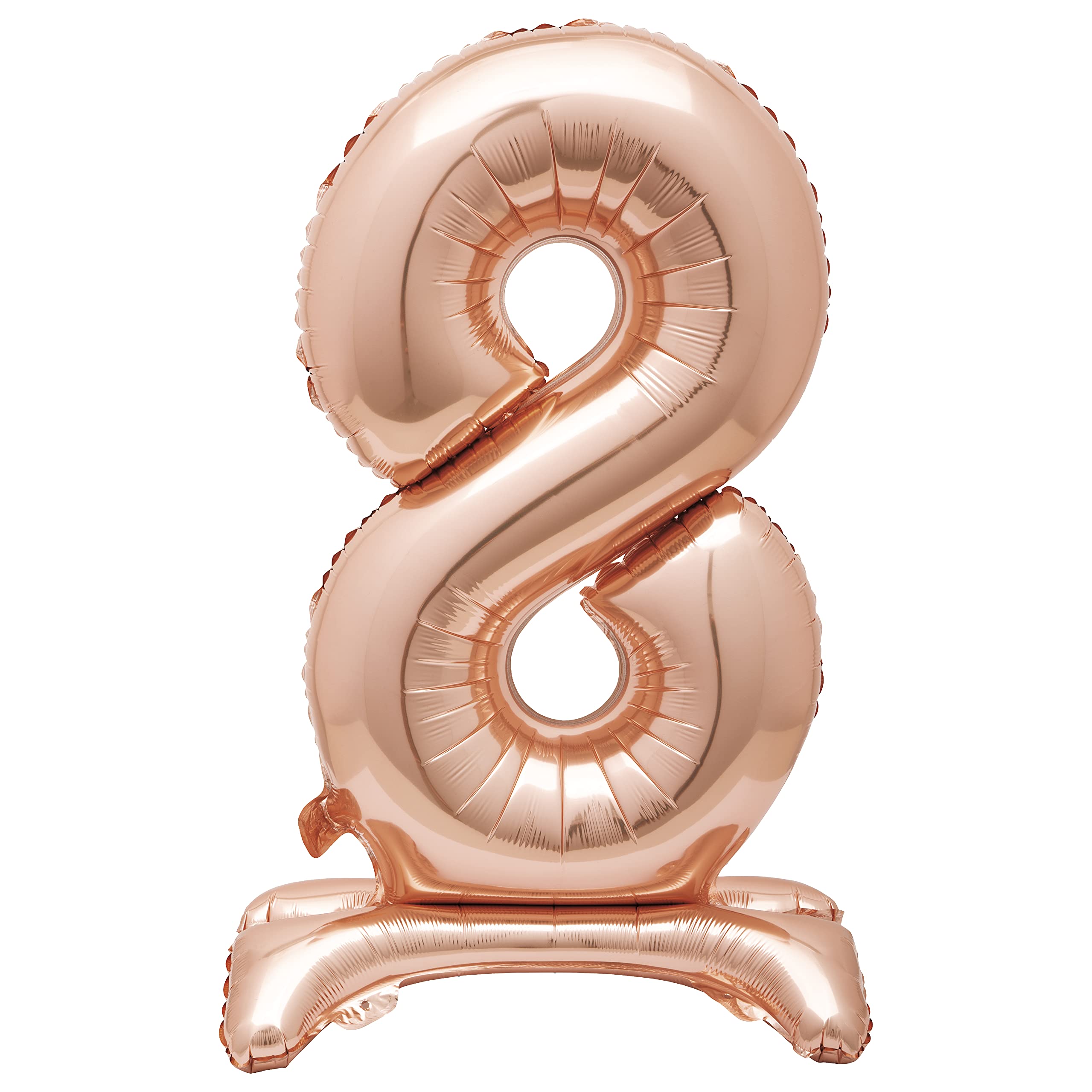 Rose Gold Foil Number 8 Balloon - 76cm Free-Standing Party Decor 1