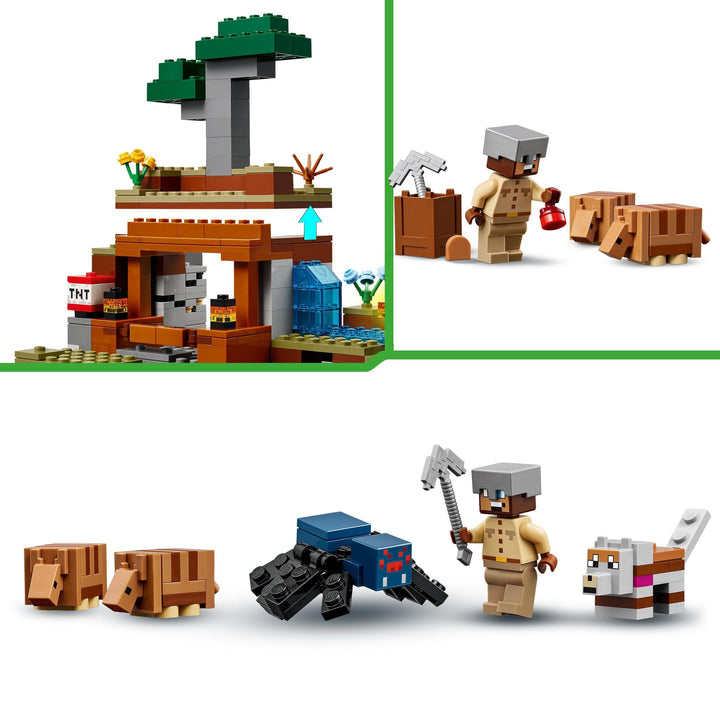 LEGO Minecraft The Armadillo Mine Expedition 21269 - Building Set for Kids 8+
