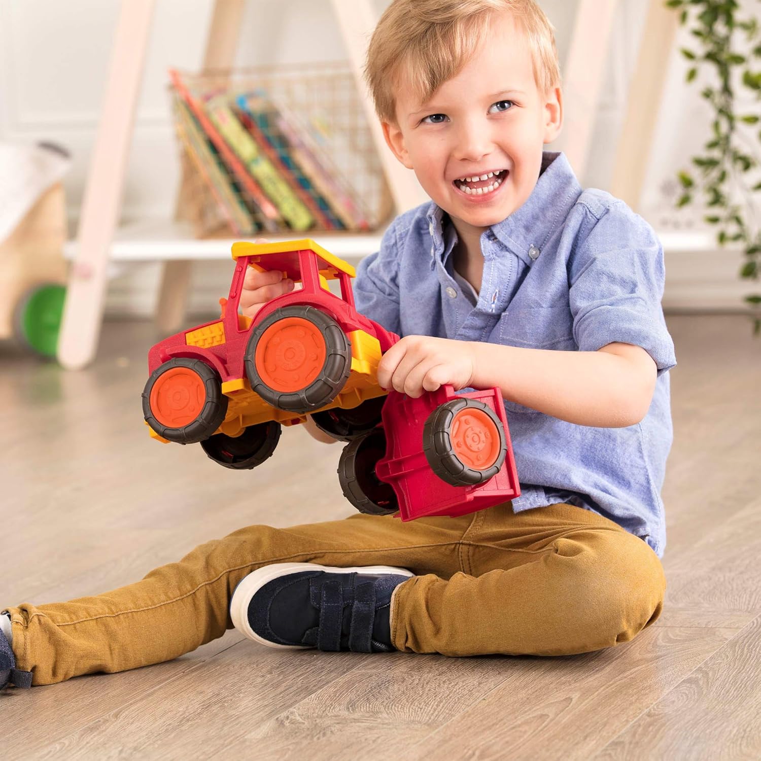 Wonder Wheels by Battat Tractor & Trailer - Toy Vehicle Playset for Toddlers 12 Months+ 6