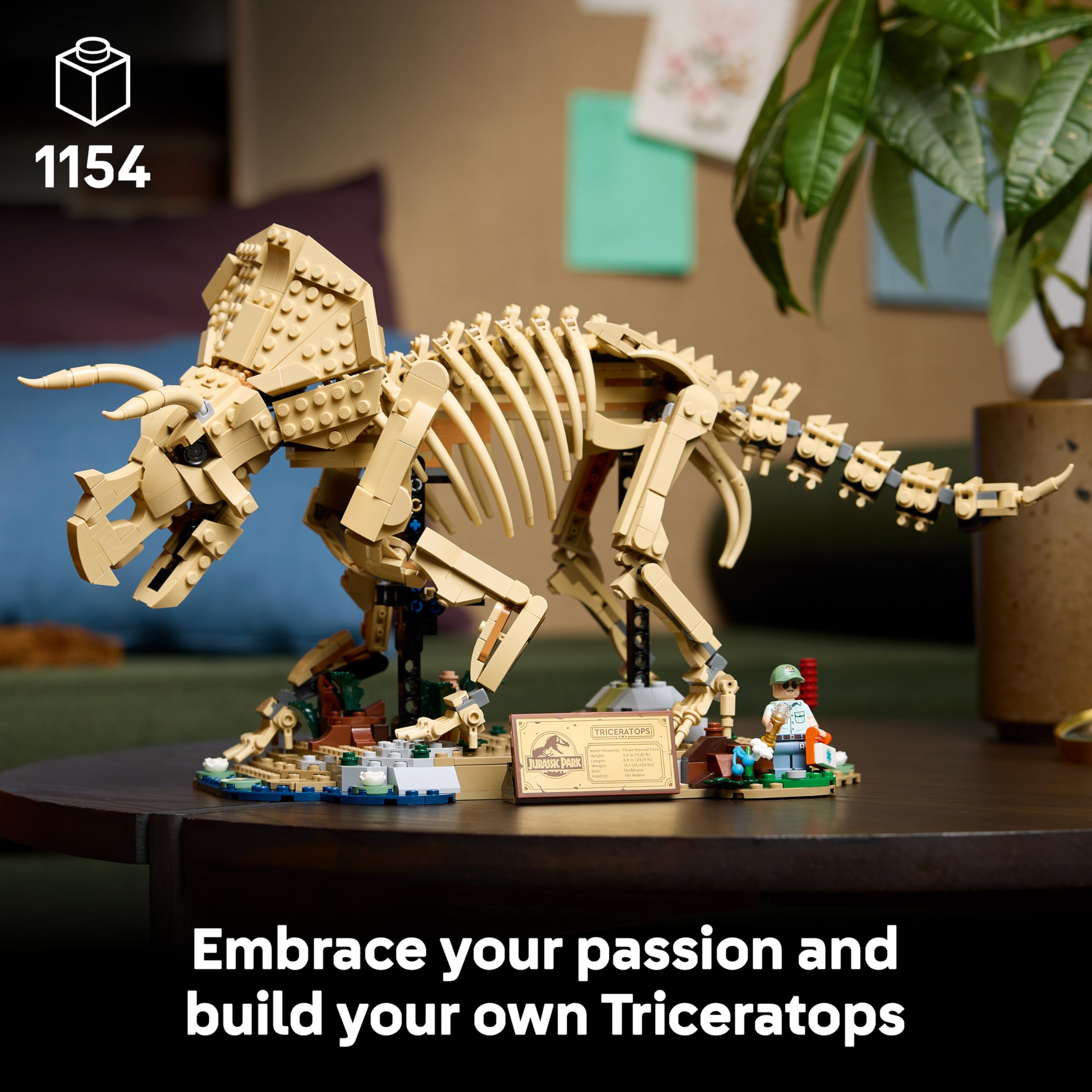 LEGO Jurassic World Dinosaur Fossils: Triceratops Building Set 77985 for Ages 18+ | Display Model 2