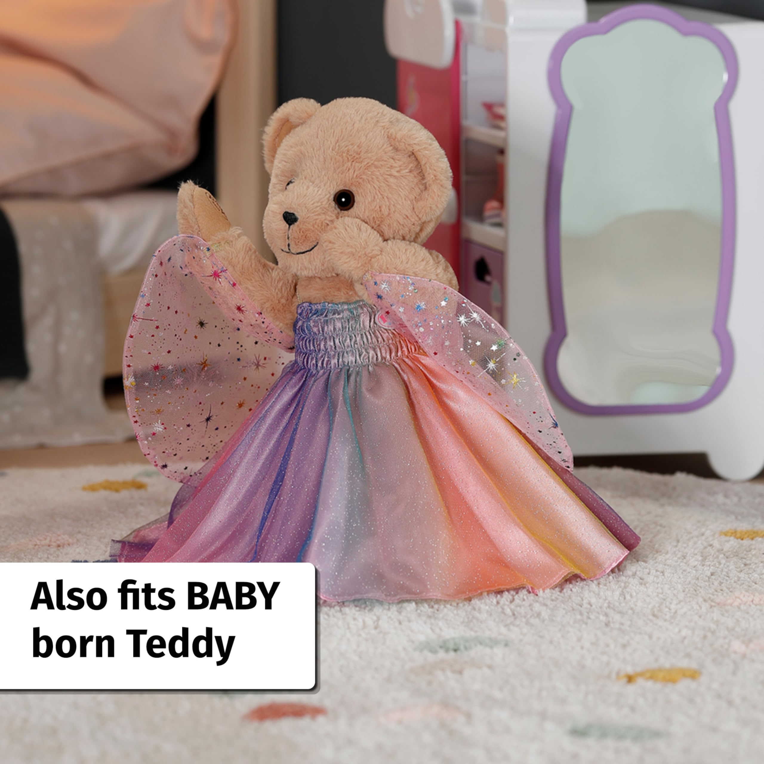 BABY born Rainbow Dress with Wings and Glitter for 43cm Dolls | Ages 3+ 5