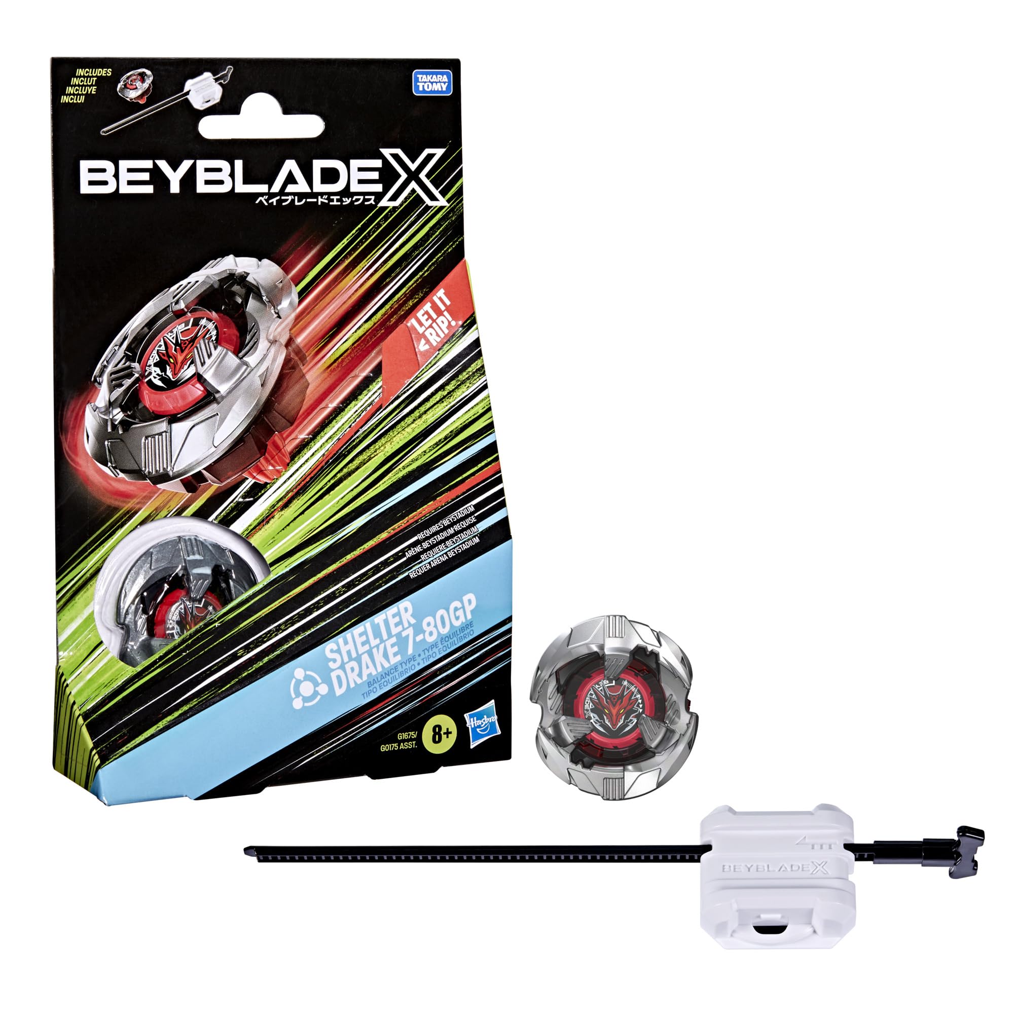 Hasbro Beyblade X Shelter Drake 7-80GP BX Starter Pack Top and Launcher 1