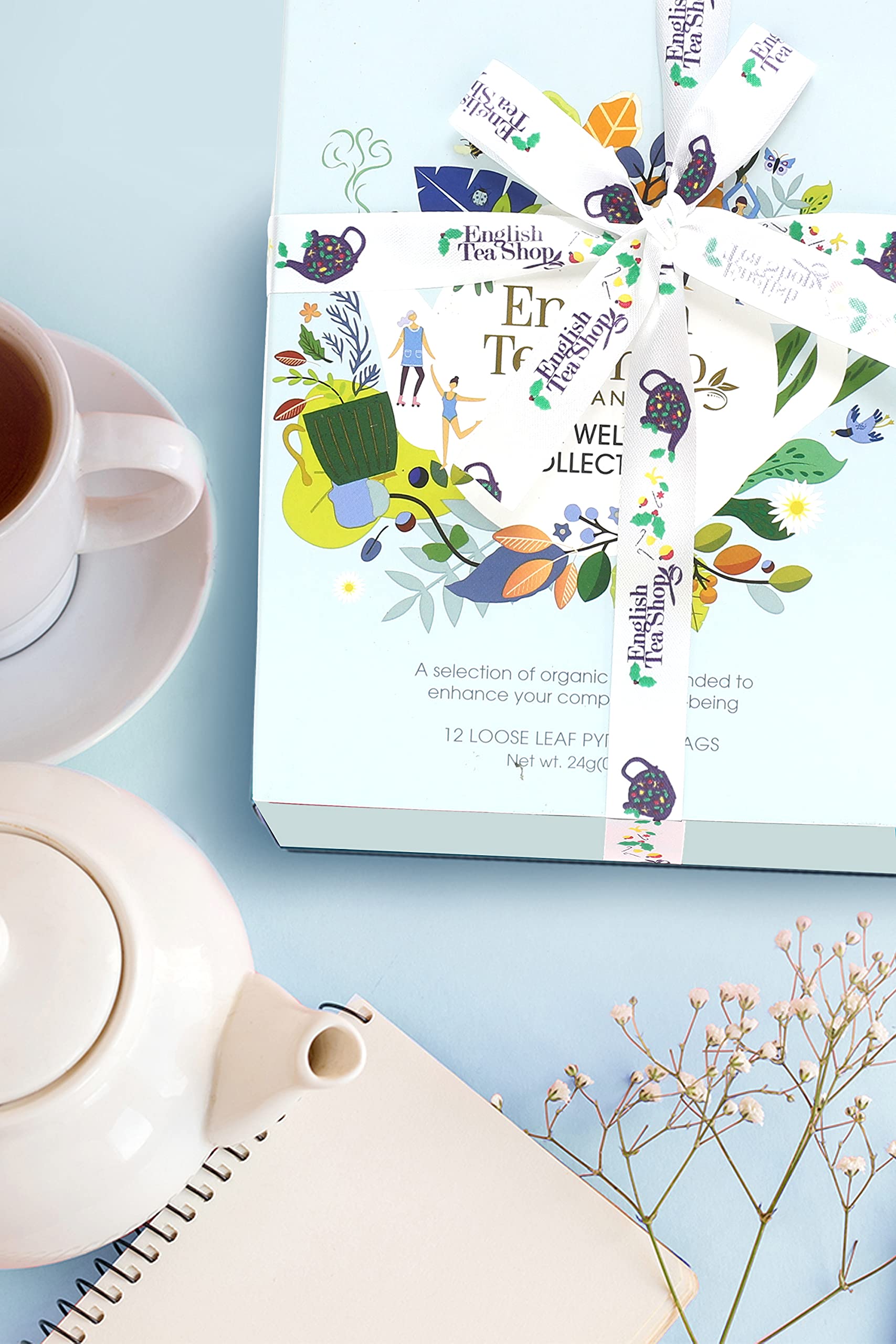 English Tea Shop Organic Wellness Tea Collection Prism - 12 Pyramid Tea Bags, 6 Flavours 5