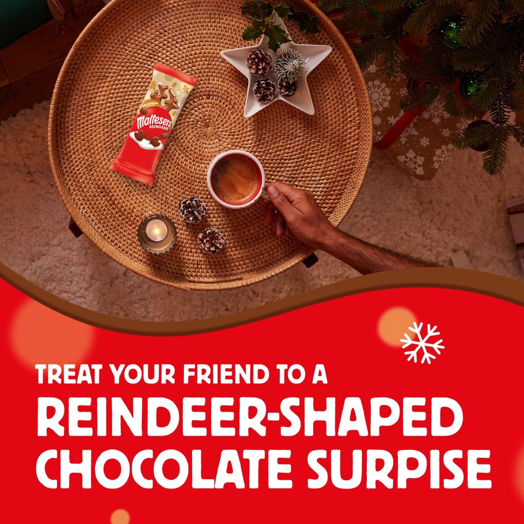 Maltesers Gingerbread Flavour Reindeers, Milk Chocolate with Malt & Honeycomb, 32x29g 14