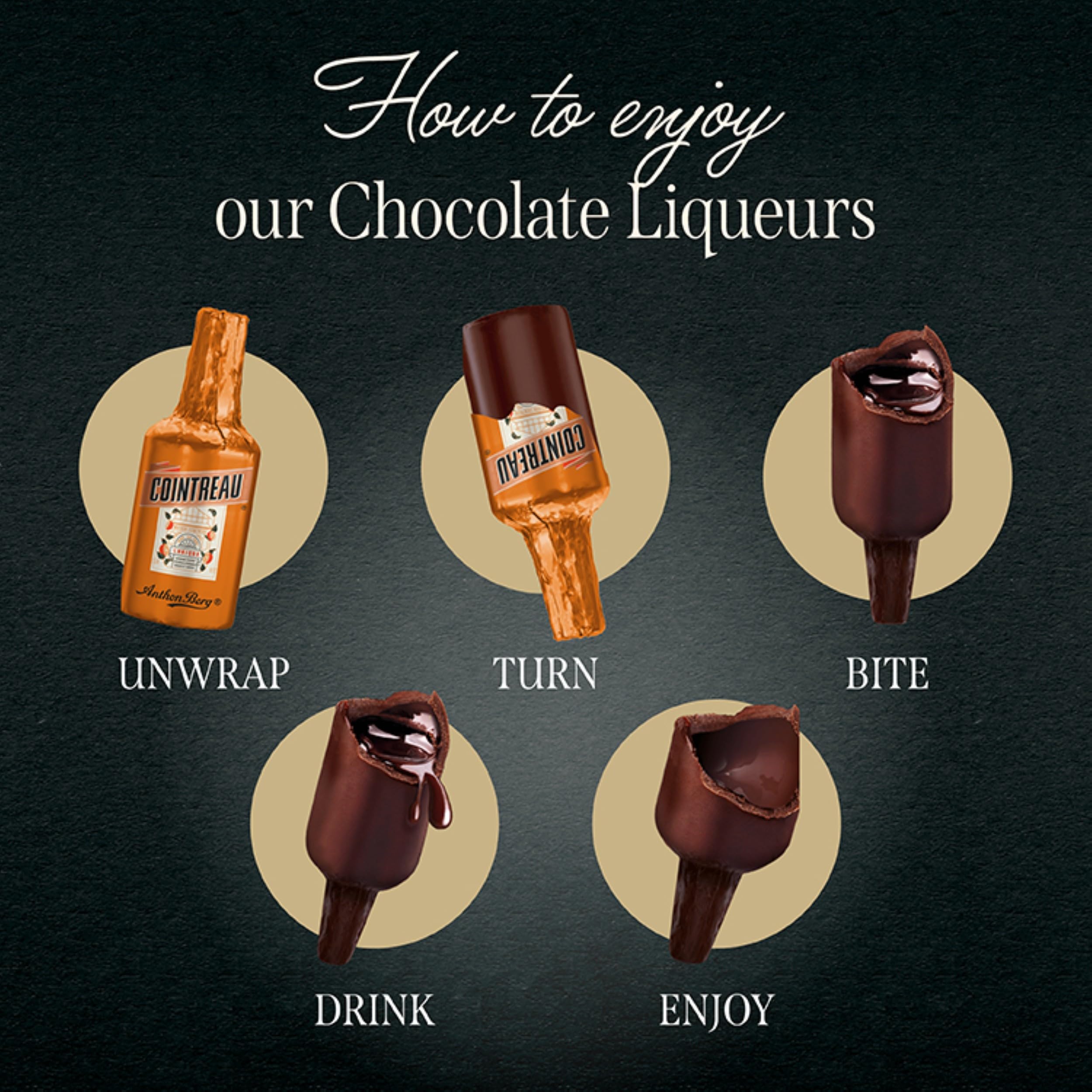 Anthon Berg 10 Chocolate Liqueurs Dark Chocolate Case With Spirits | 185g 6