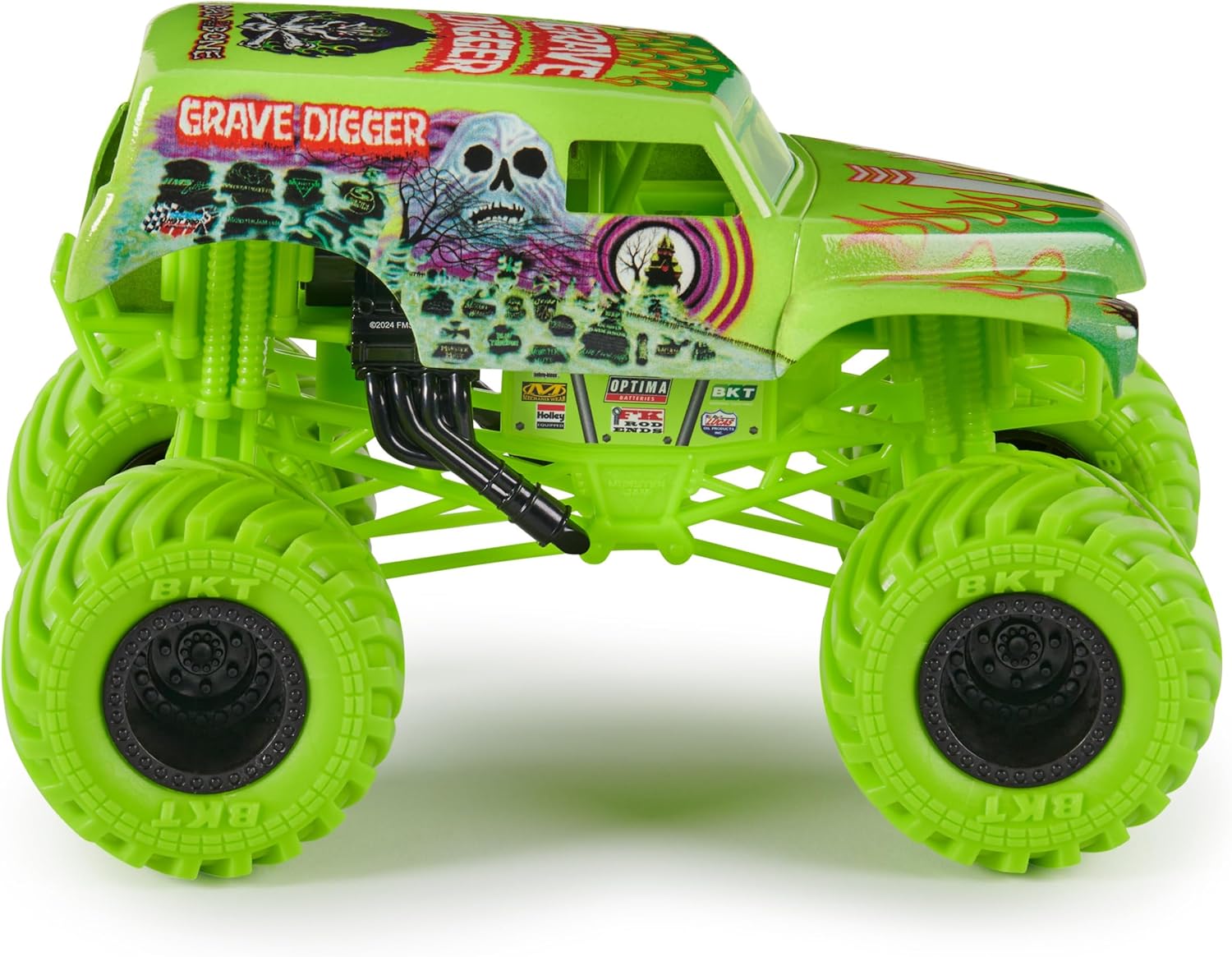 Monster Jam Grave Digger Monster Truck - 1:24 Scale Die-Cast Vehicle for Kids 6
