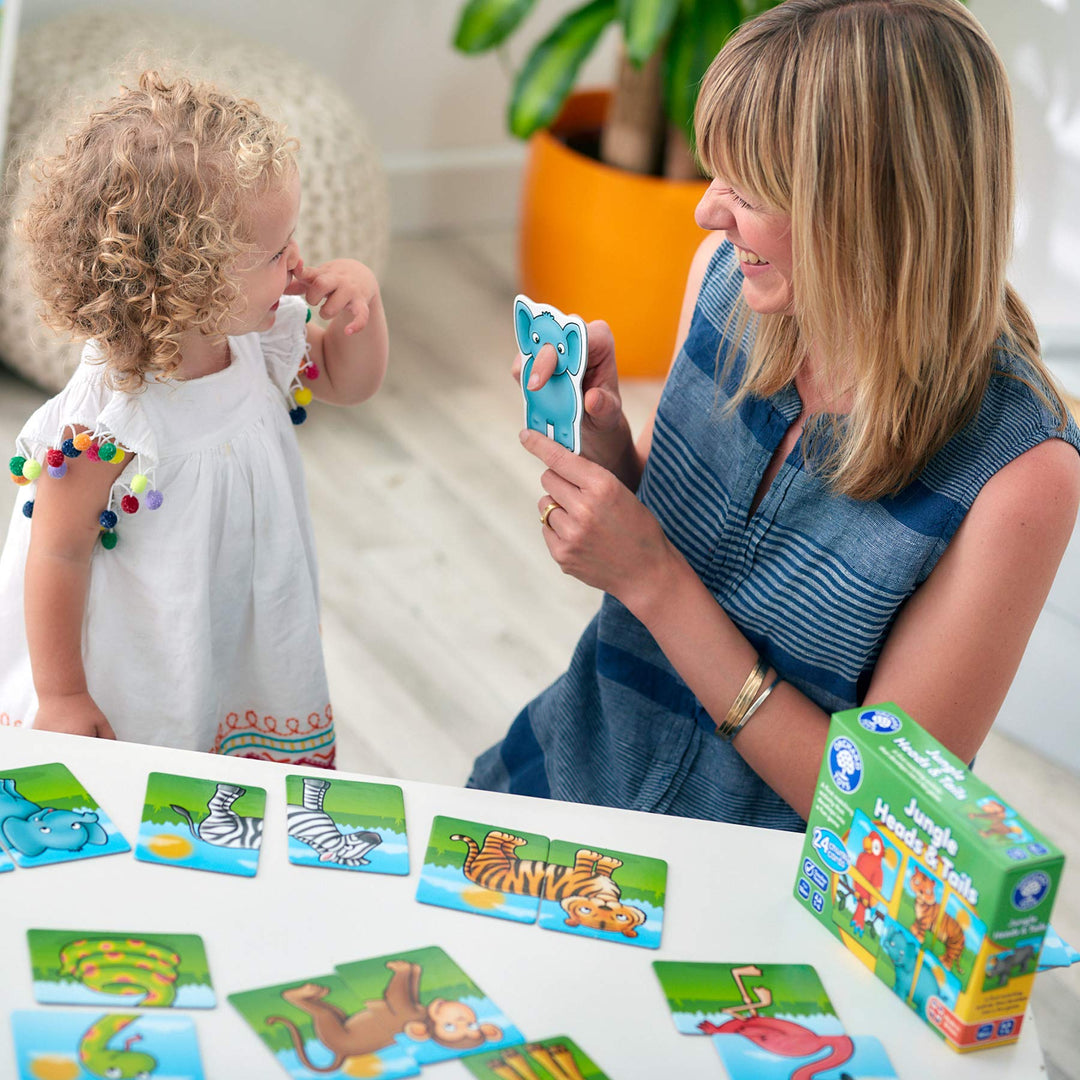 Orchard Toys Jungle Heads and Tails Card Game - 2-in-1 Matching & Memory Game for Toddlers