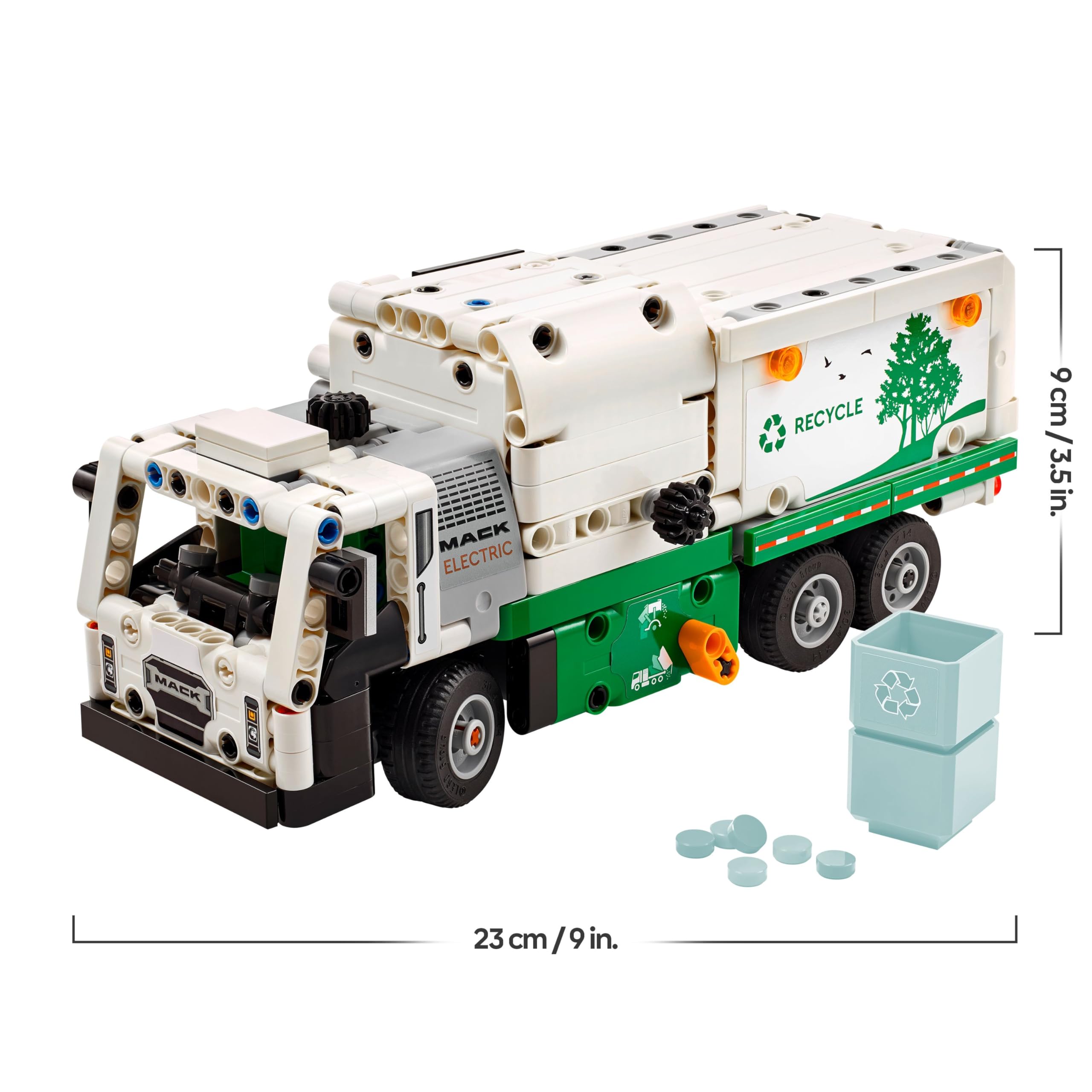 LEGO Technic Mack LR Electric Garbage Truck - Building Set for Kids 8+ 8