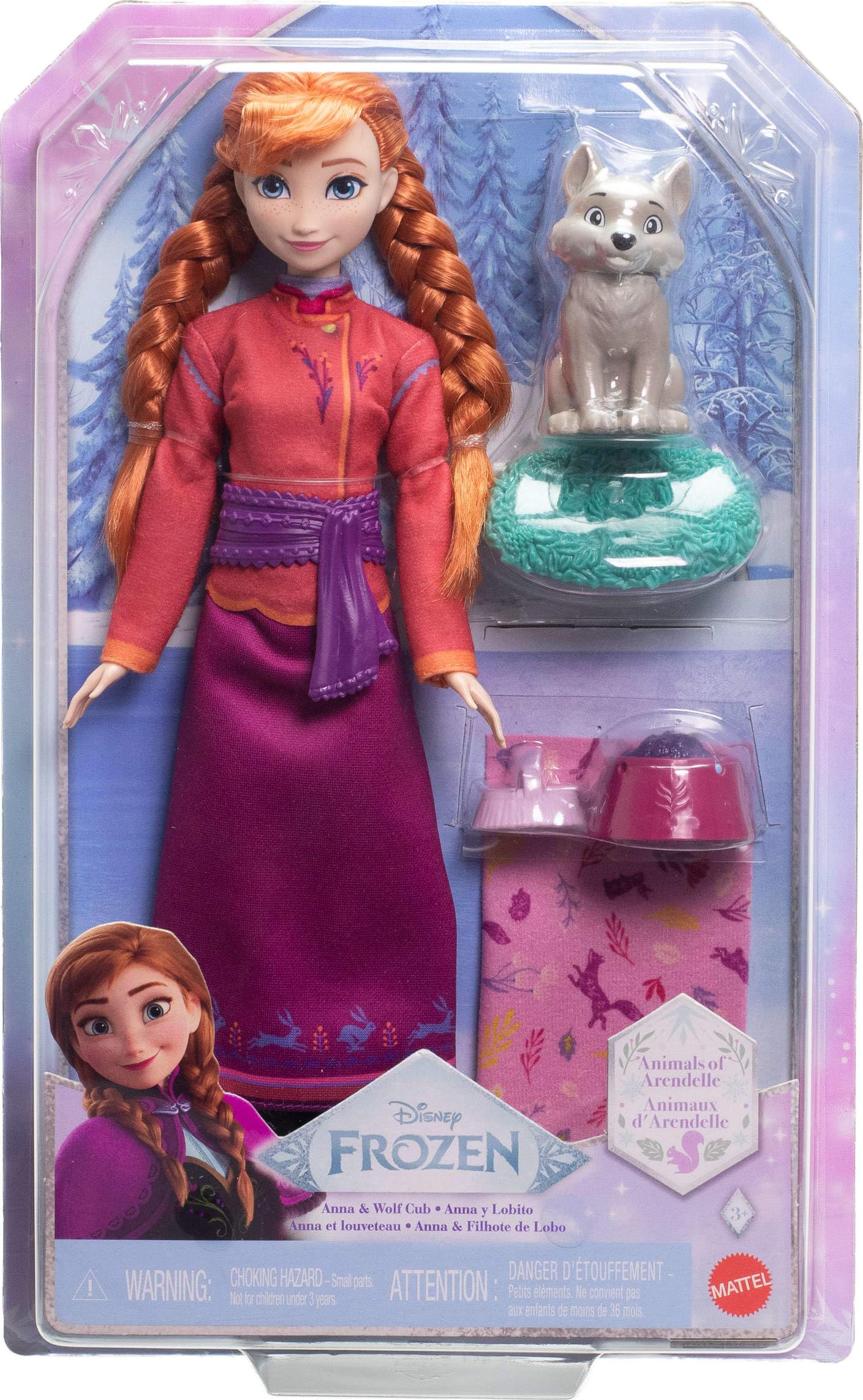 Mattel Disney Frozen Anna Fashion Doll & Wolf Cub Playset with 4 Accessories - Inspired by Animals of Arendelle 5
