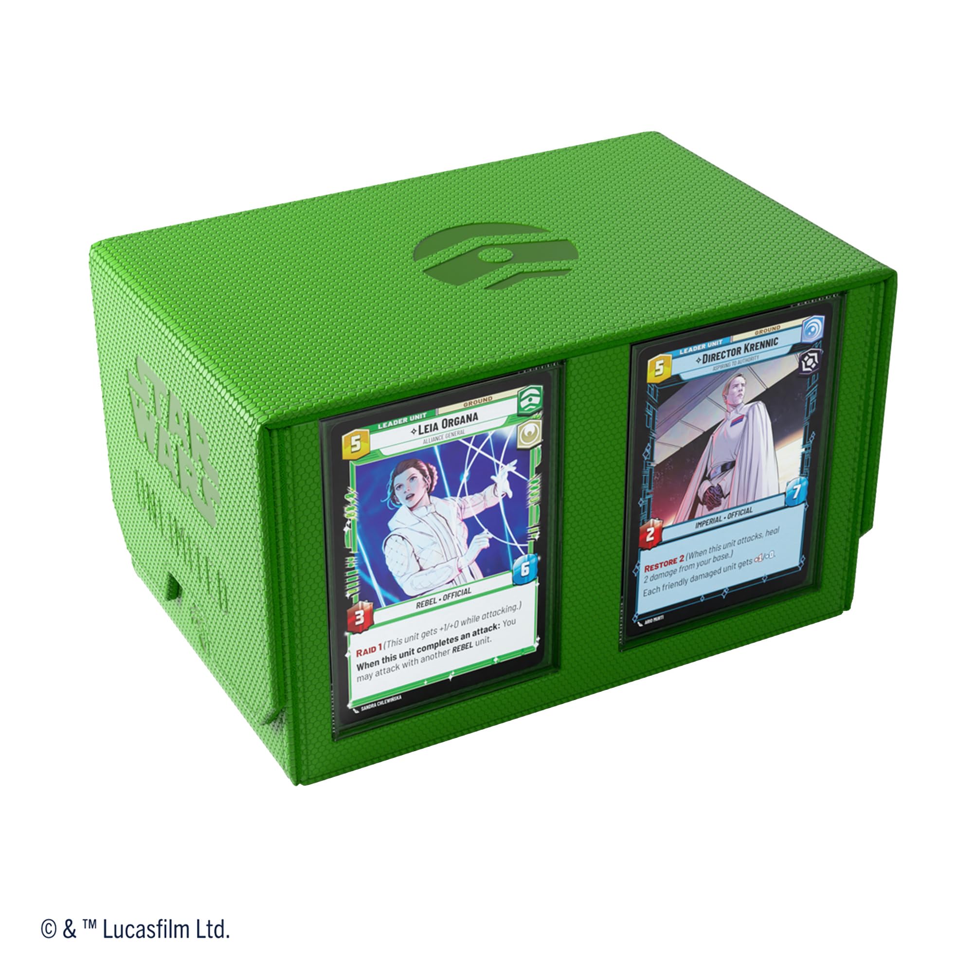 Gamegenic Star Wars Unlimited Double Deck Pod - Green | Holds 2 Double-Sleeved Decks | UV Protection 2